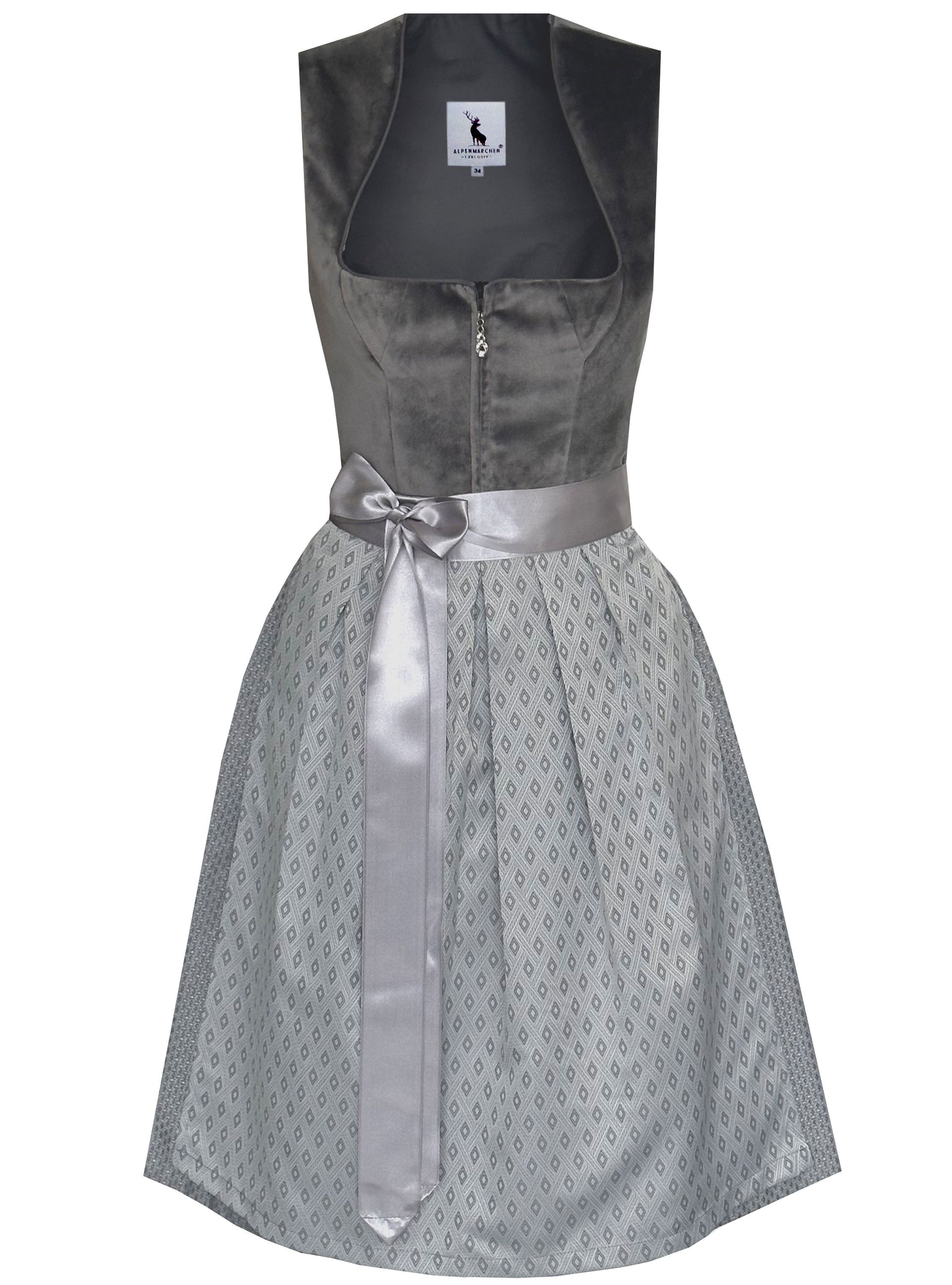 Dirndl Adriana in grau - ALM1017