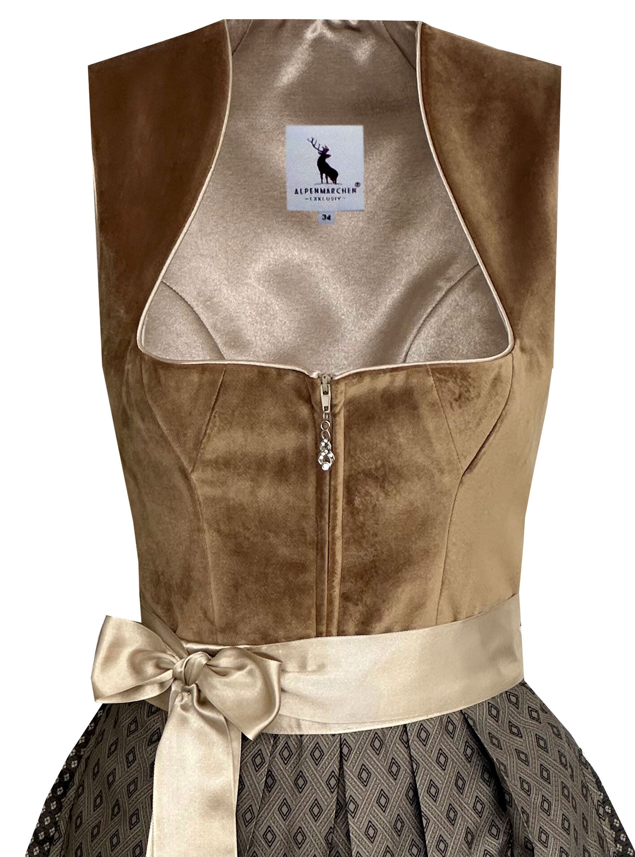 Dirndl Adriana in dunkelbraun - ALM1018