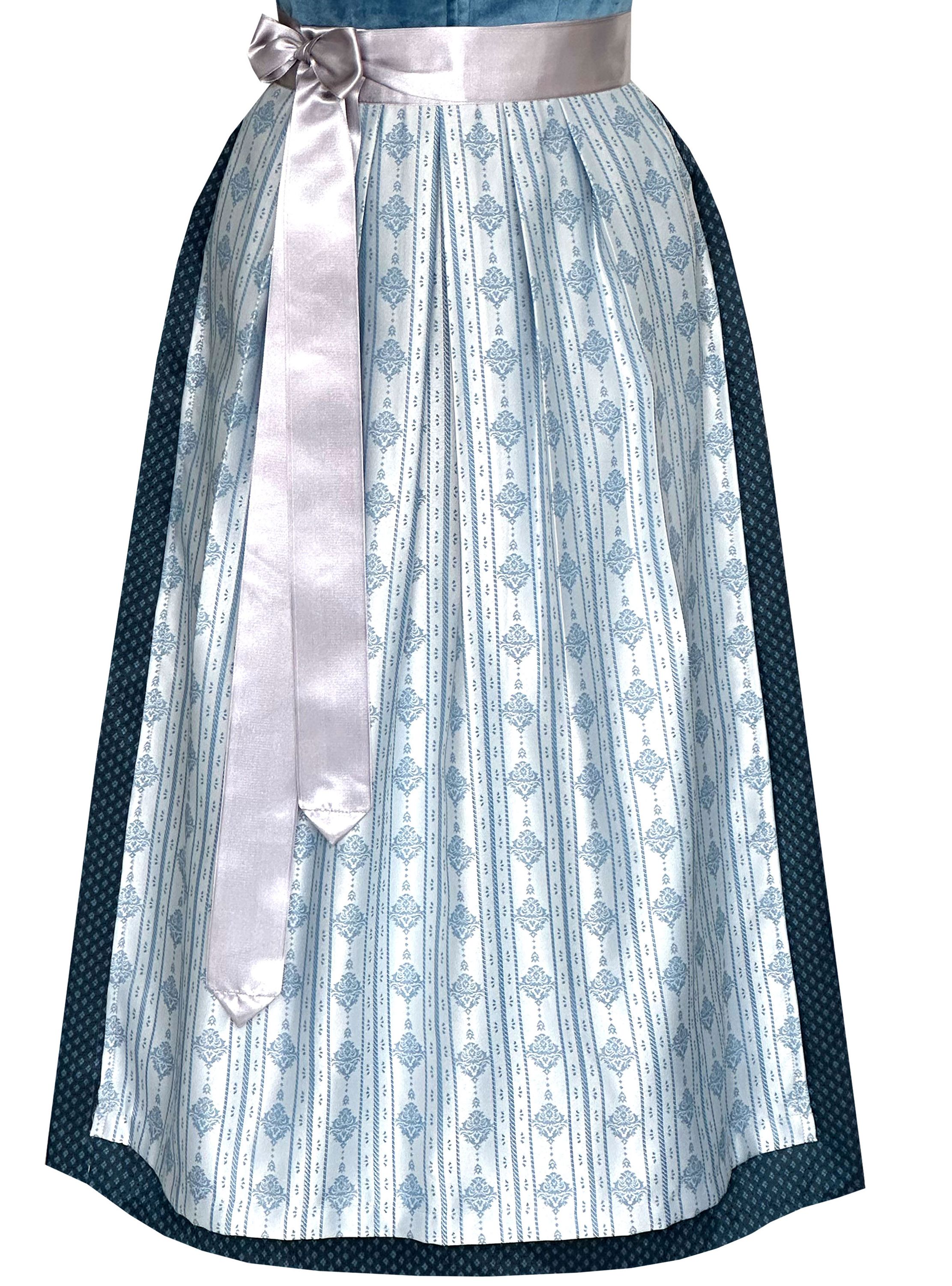 Langes Dirndl Adele in blau - ALM1027