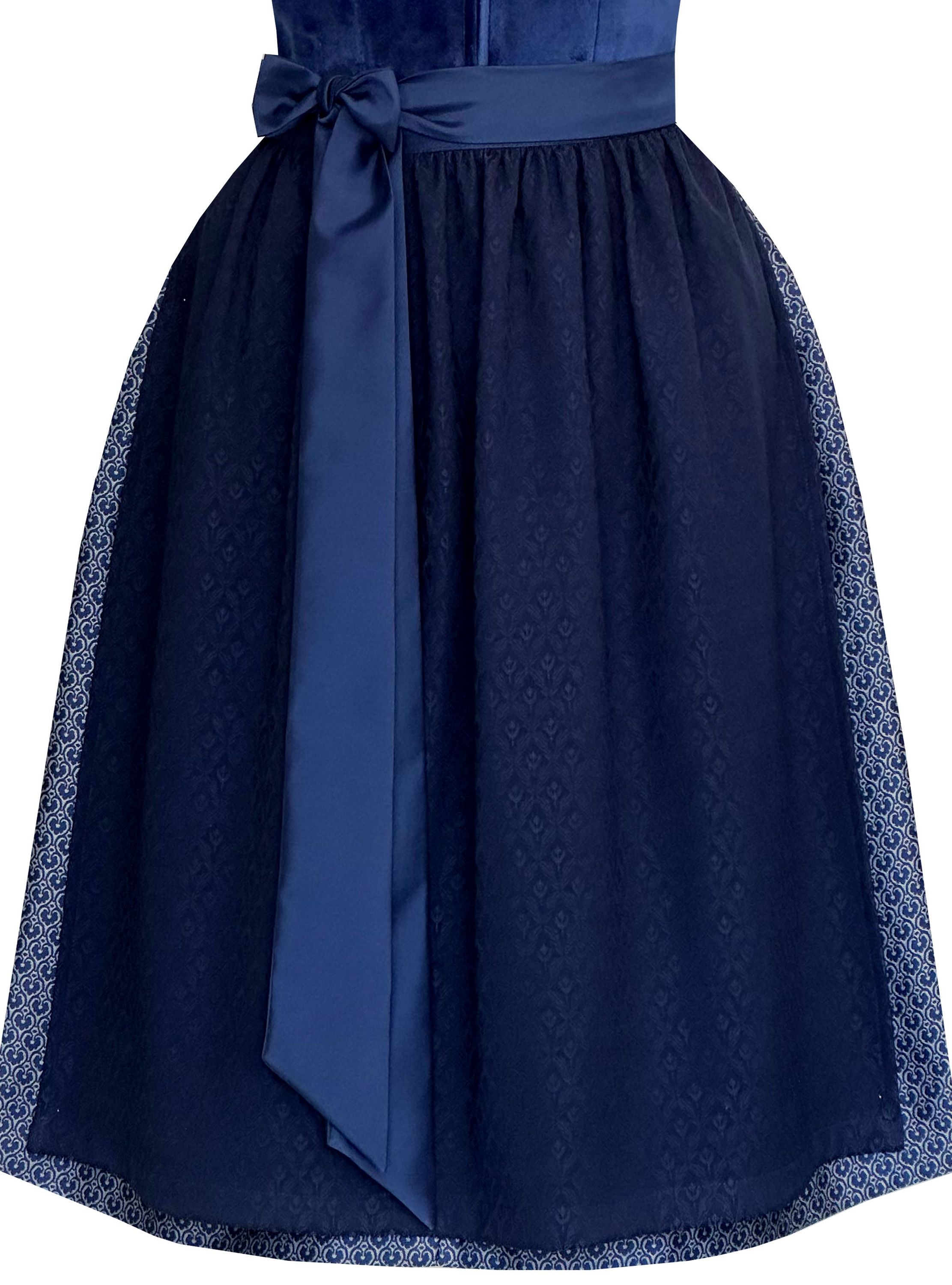 Midi Dirndl Elisé in blau - ALM1036