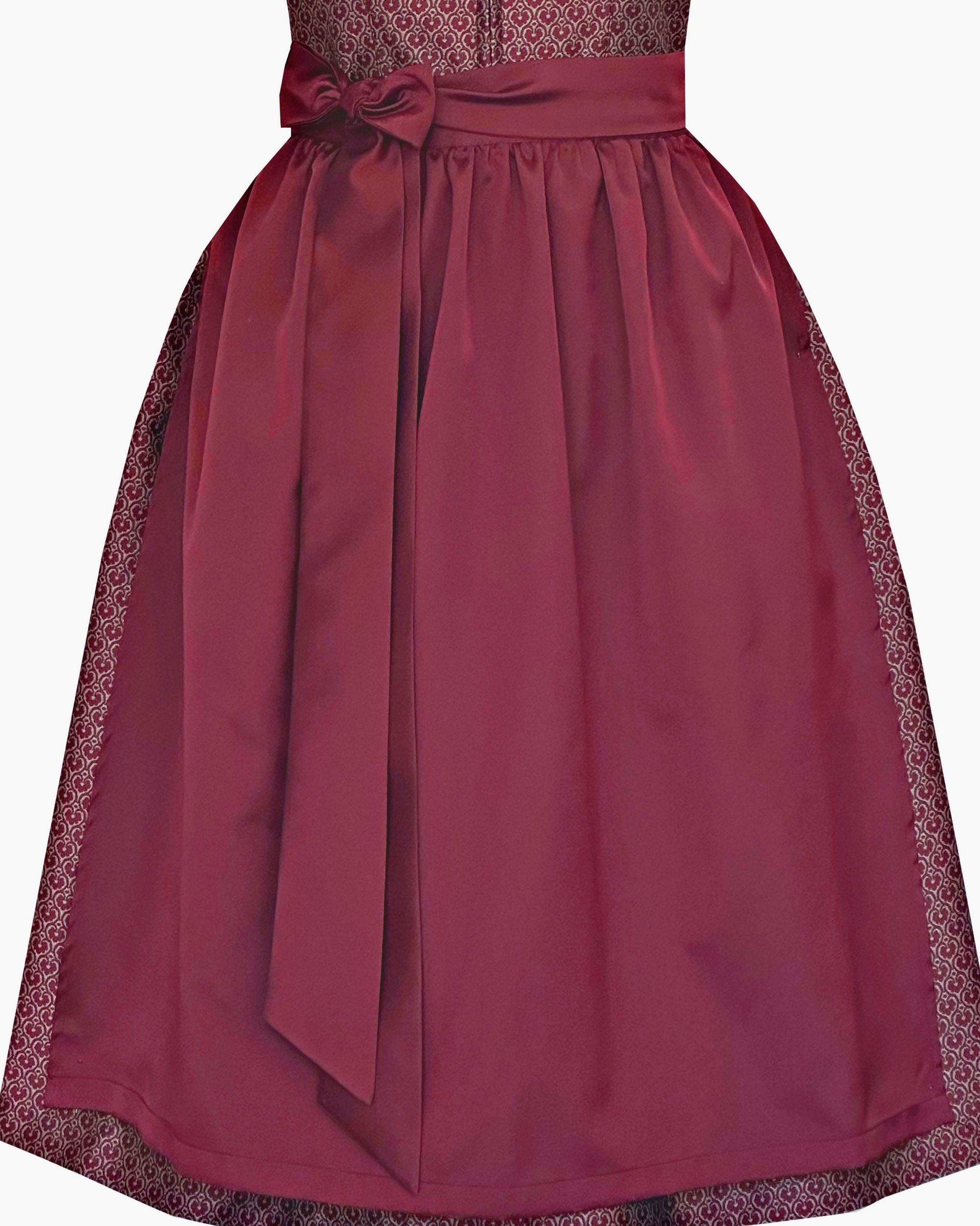 Midi Dirndl Liane in Dunkelrot - ALM1055