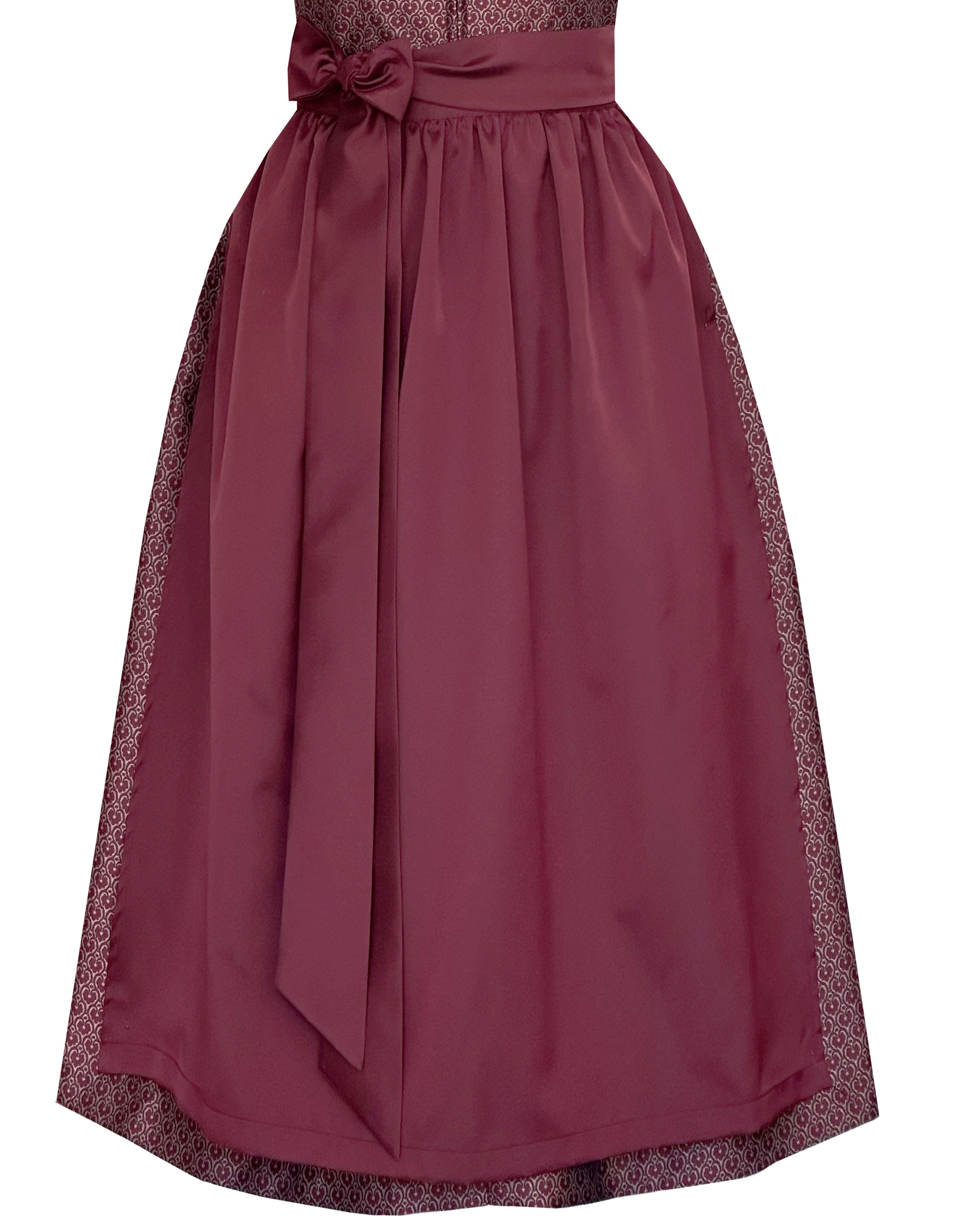 Langes Dirndl Avelina in dunkelrot - ALM1056