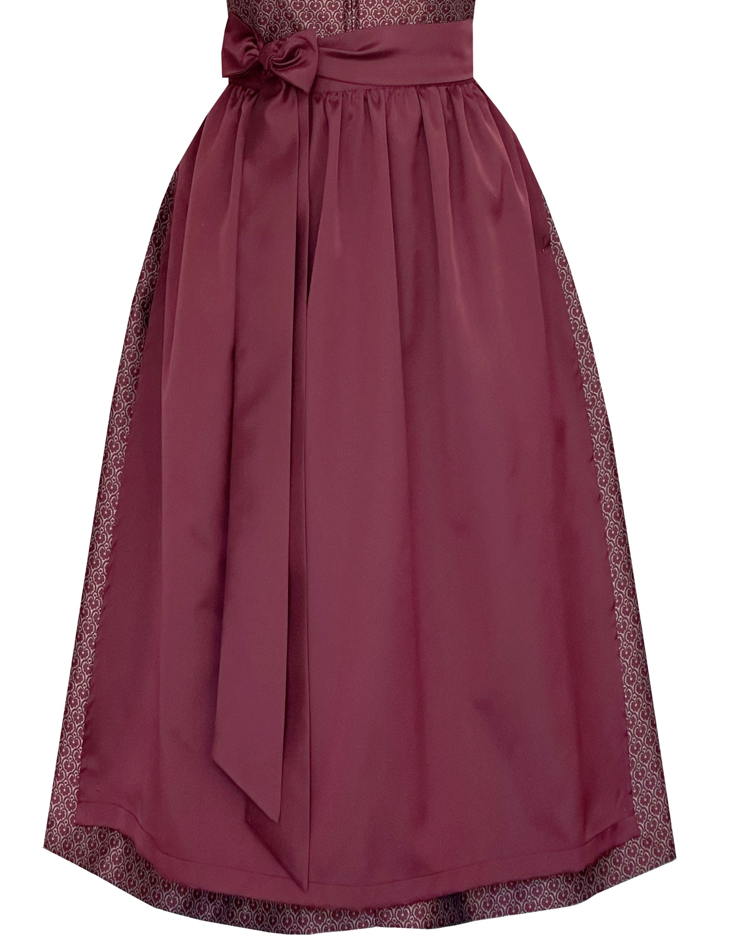 Langes Dirndl Avelina in dunkelrot - ALM1056