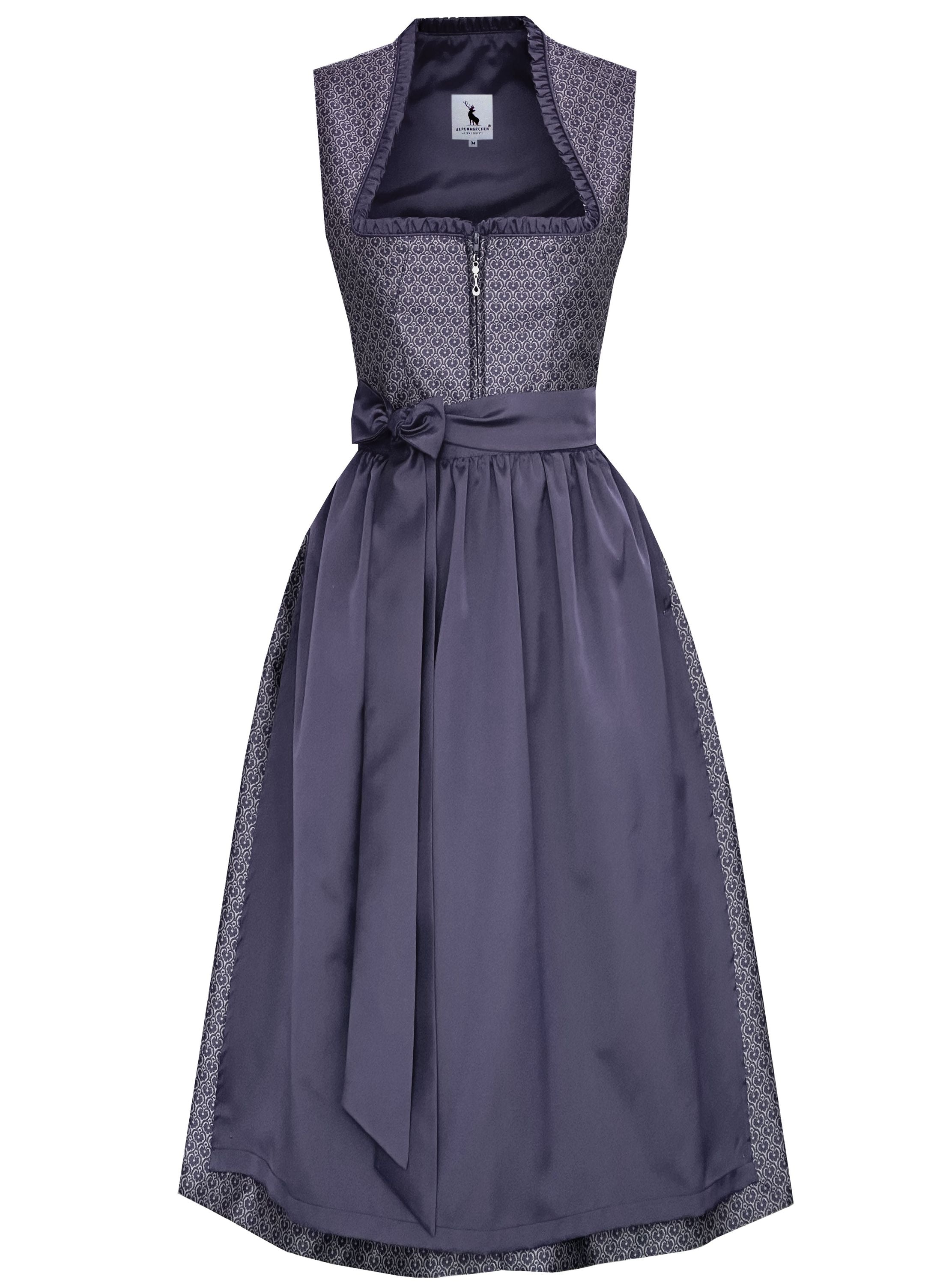 Langes Dirndl Adele in blau - ALM1057