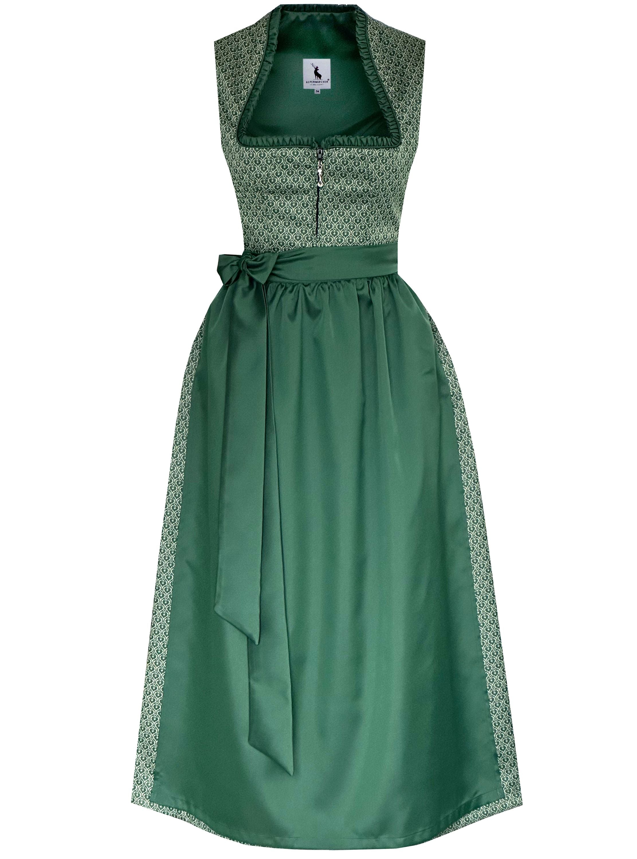 Langes Dirndl Adele in grün - ALM1059