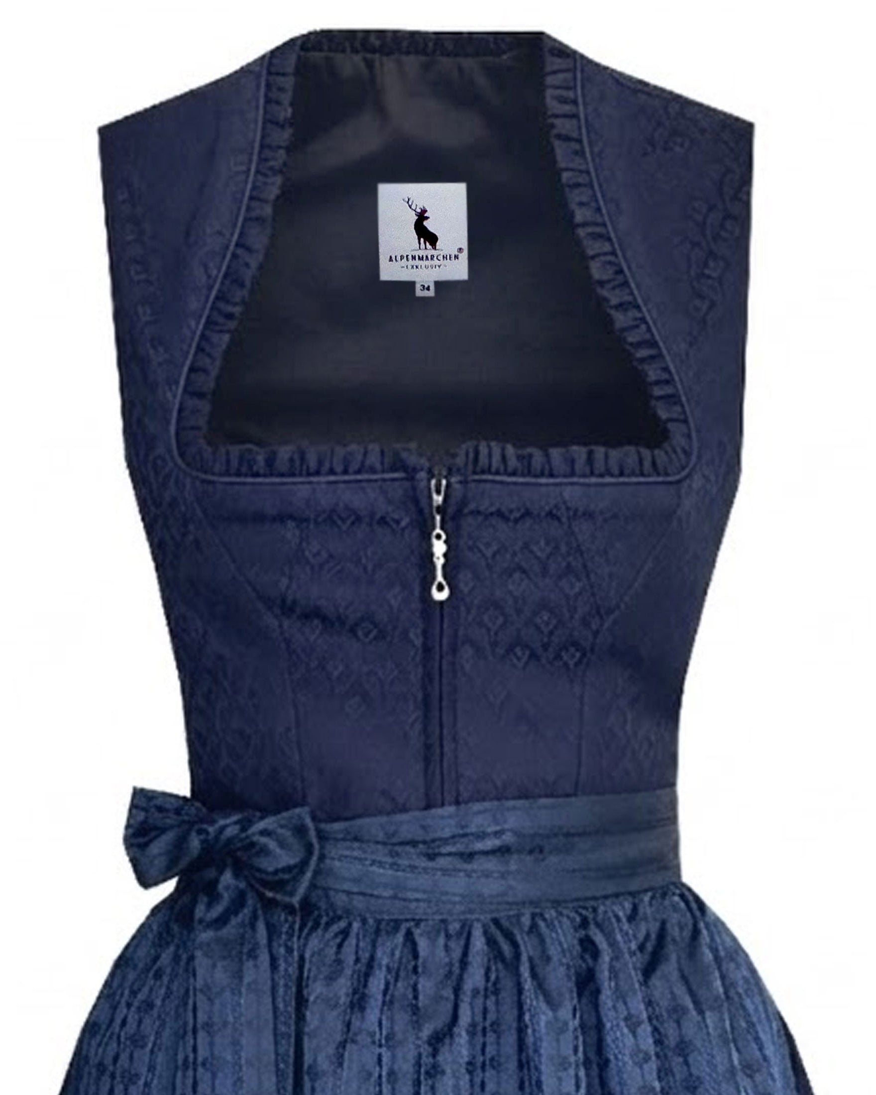 Midi Dirndl Miranda in dunkelblau - ALM1063