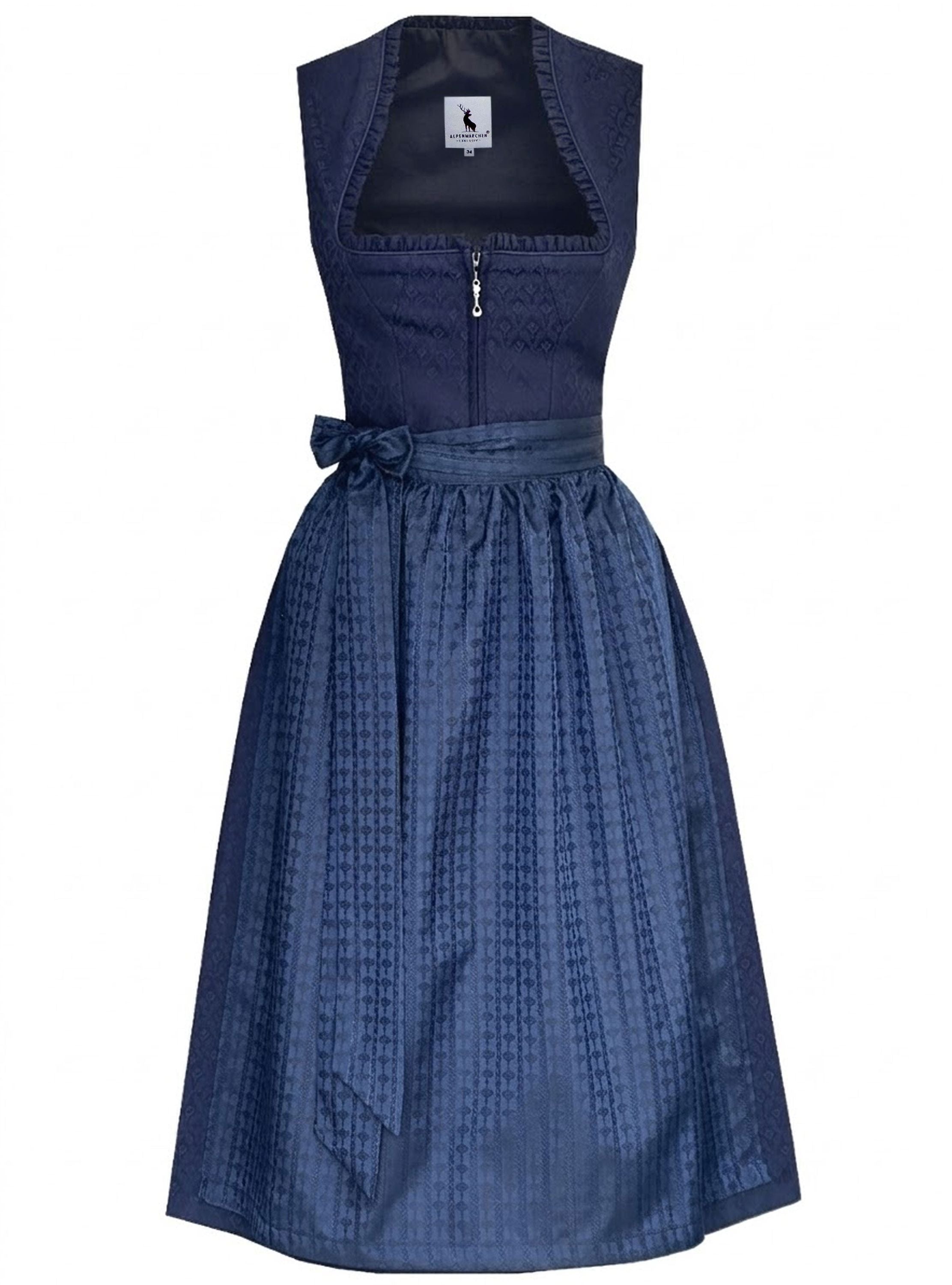 Midi Dirndl Miranda in blau - ALM1063