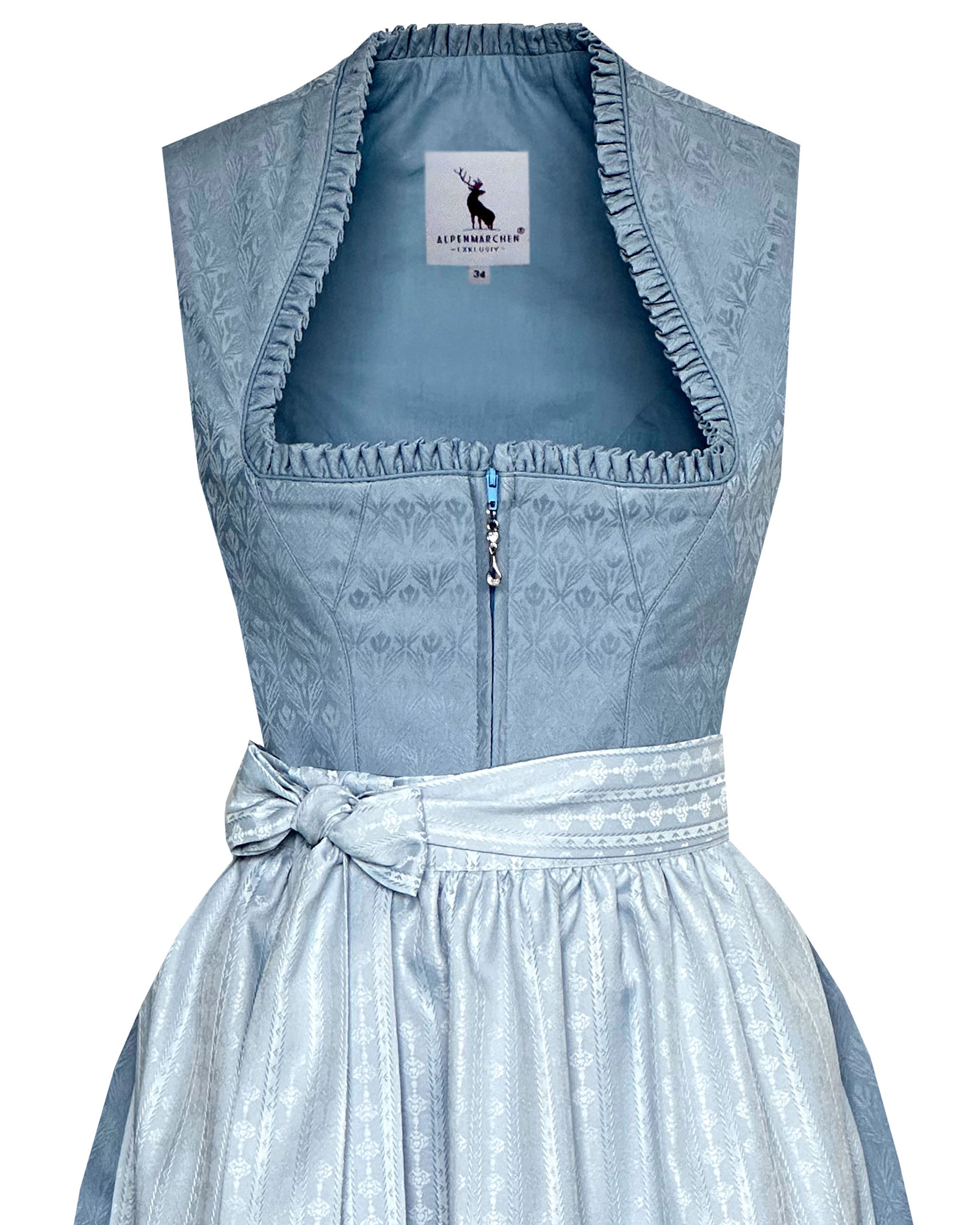 Midi Dirndl Miranda in hellblau - ALM1065