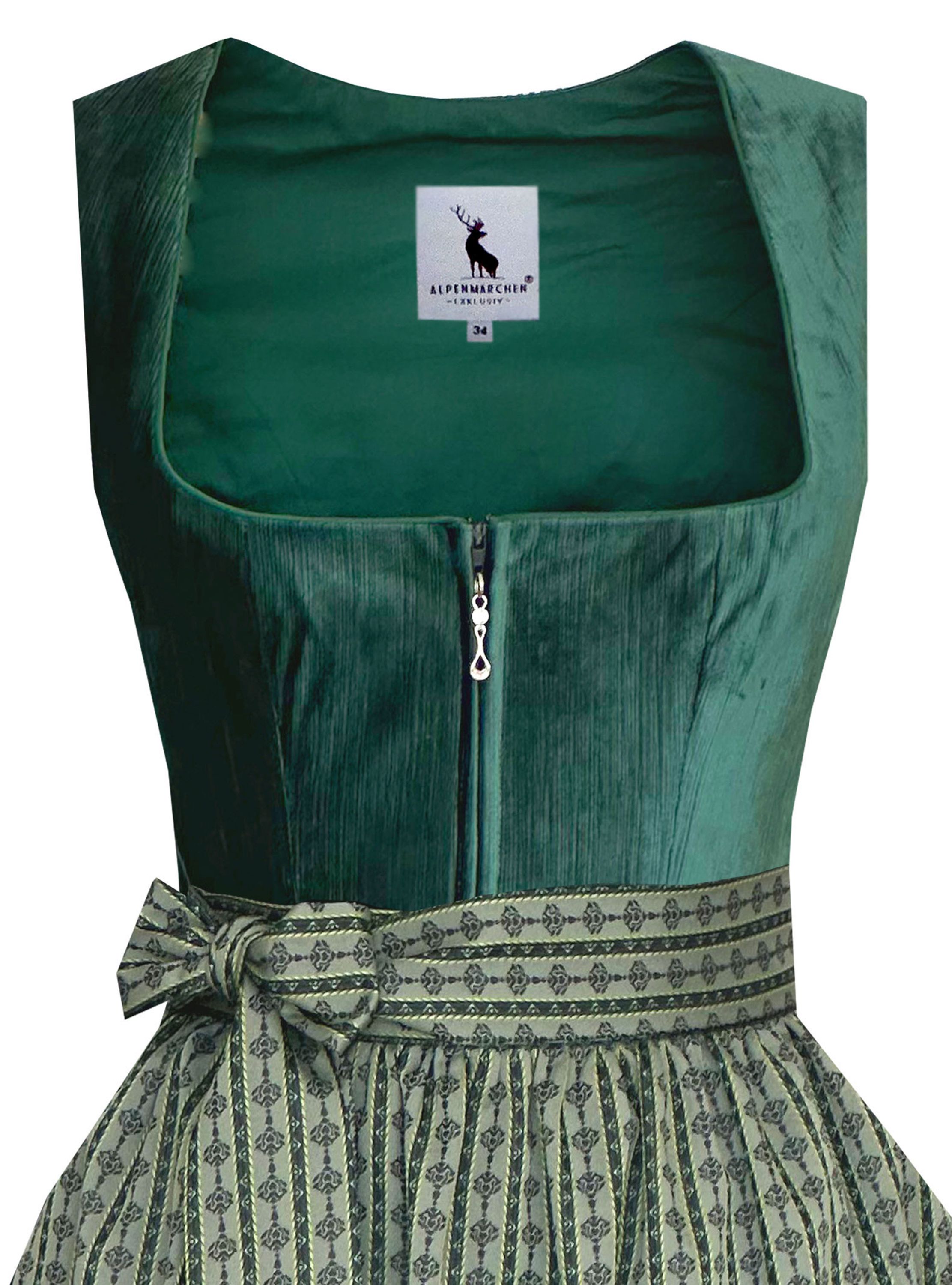 Midi Dirndl in grün - ALM1071