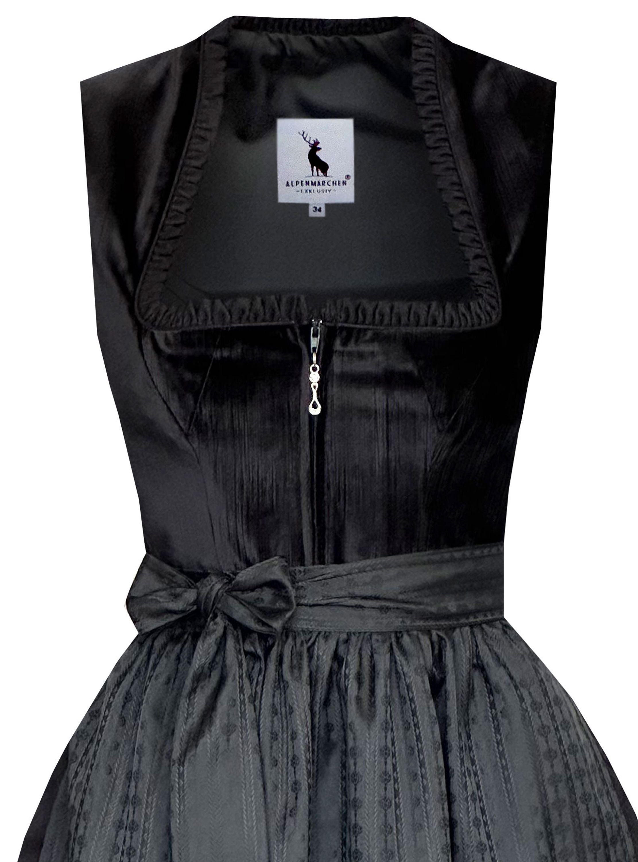 Langes Dirndl Elodie in schwarz - ALM1074