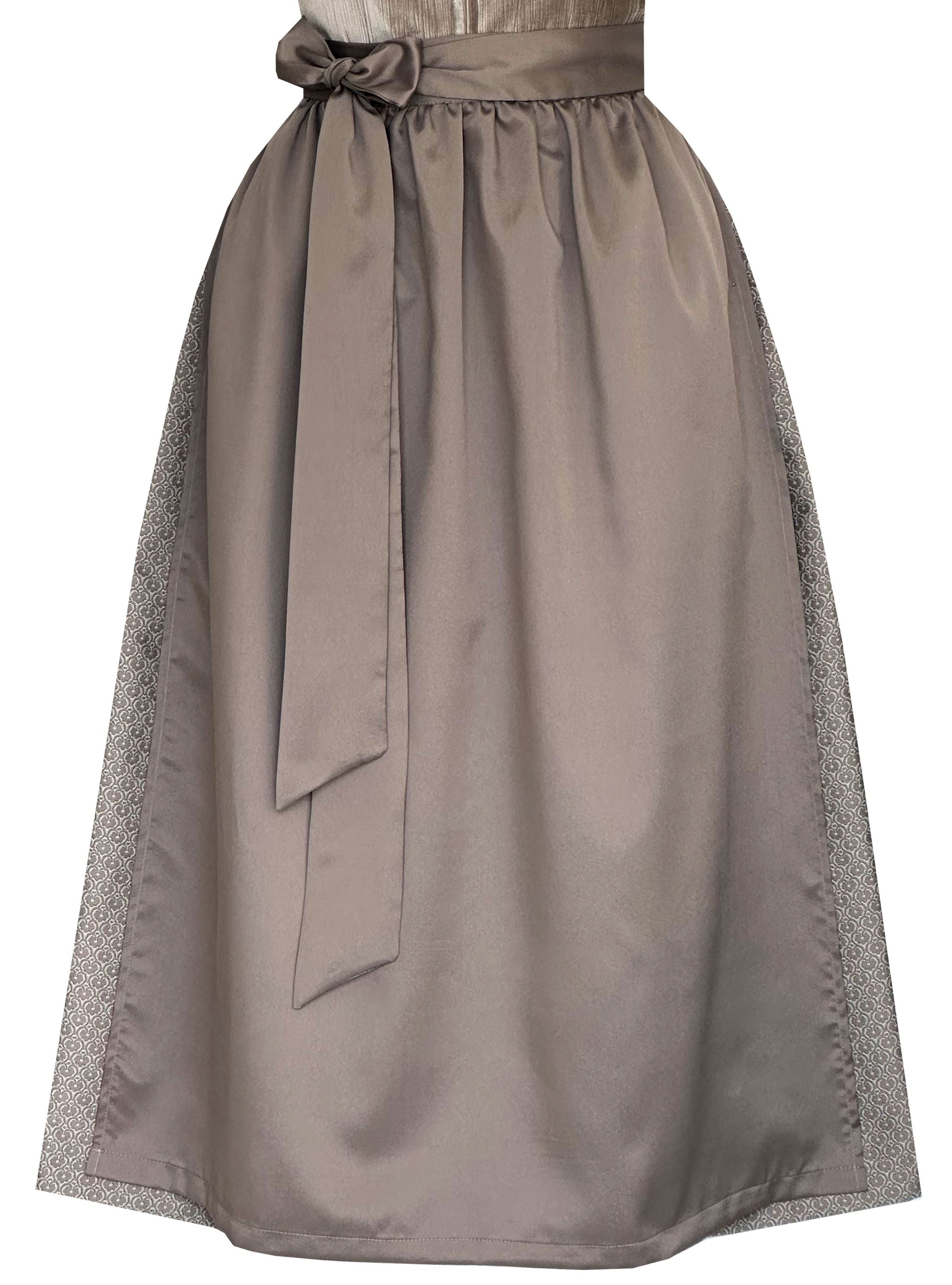 Langes Dirndl Adele in braun - ALM1076