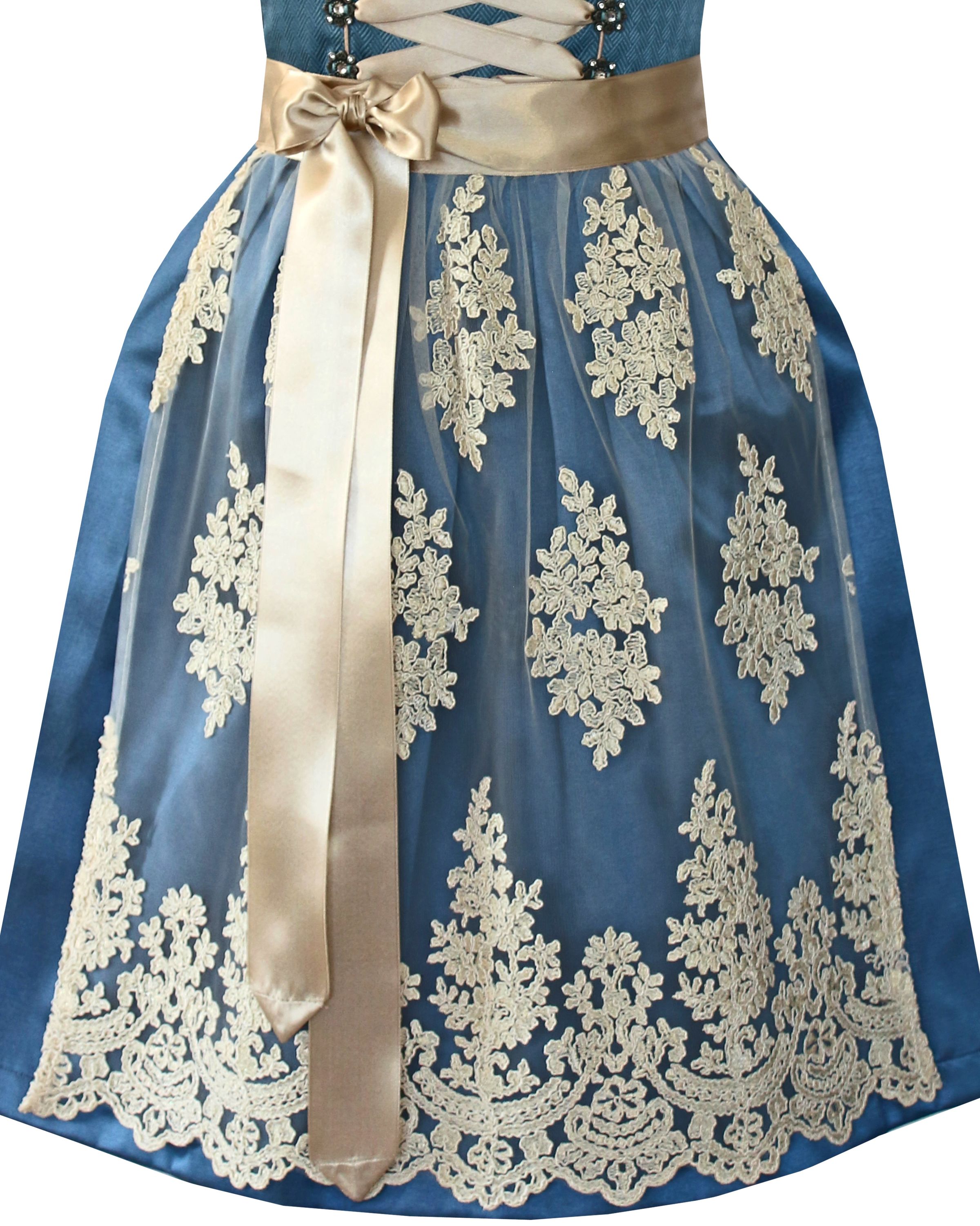 Dirndl Clara in Blau und Creme - ALM808