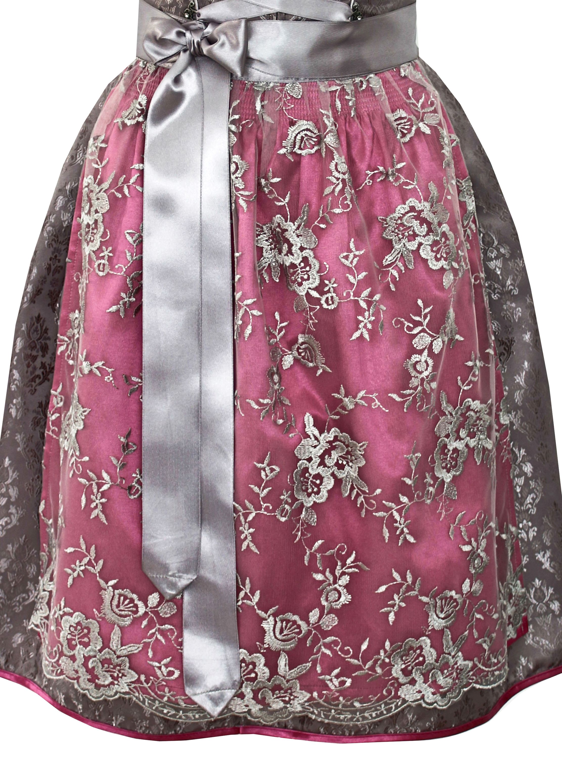 Dirndl Sofie in Grau und Pink - ALM904