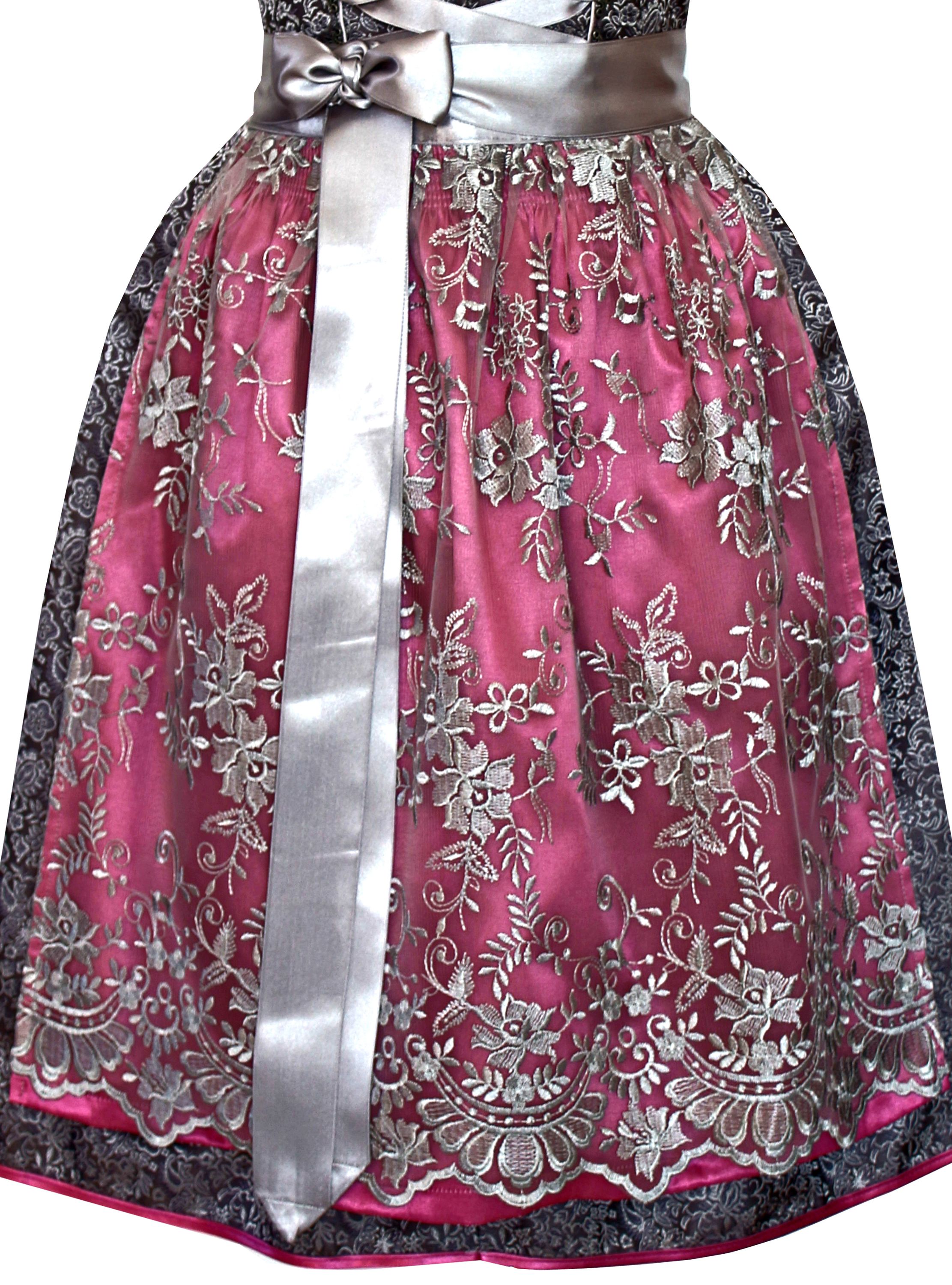 Dirndl Isabella in Grau und Pink - ALM907