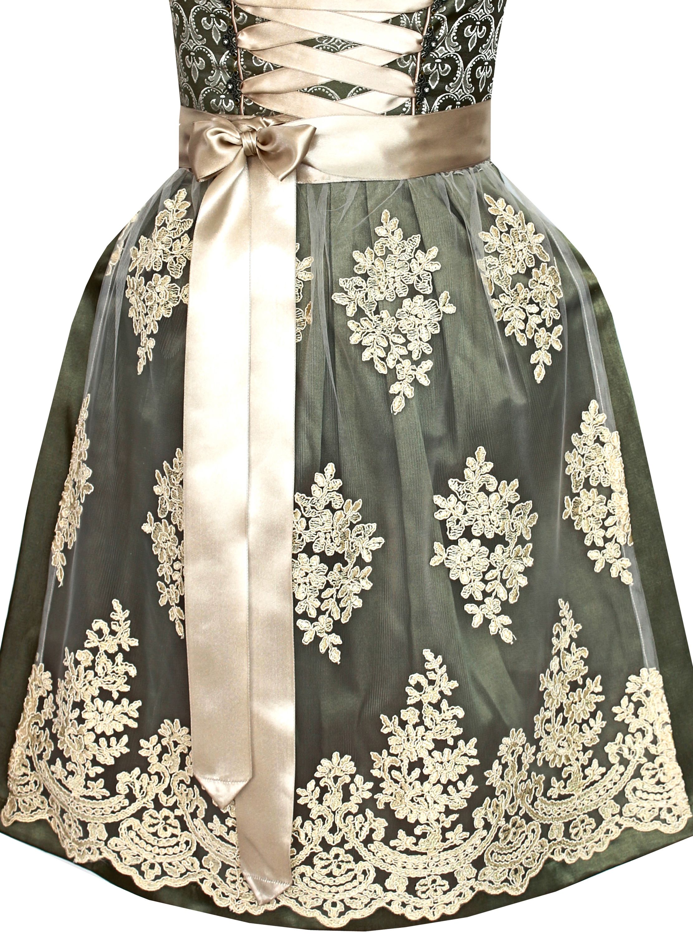 Dirndl Johanna in grün und creme - ALM909