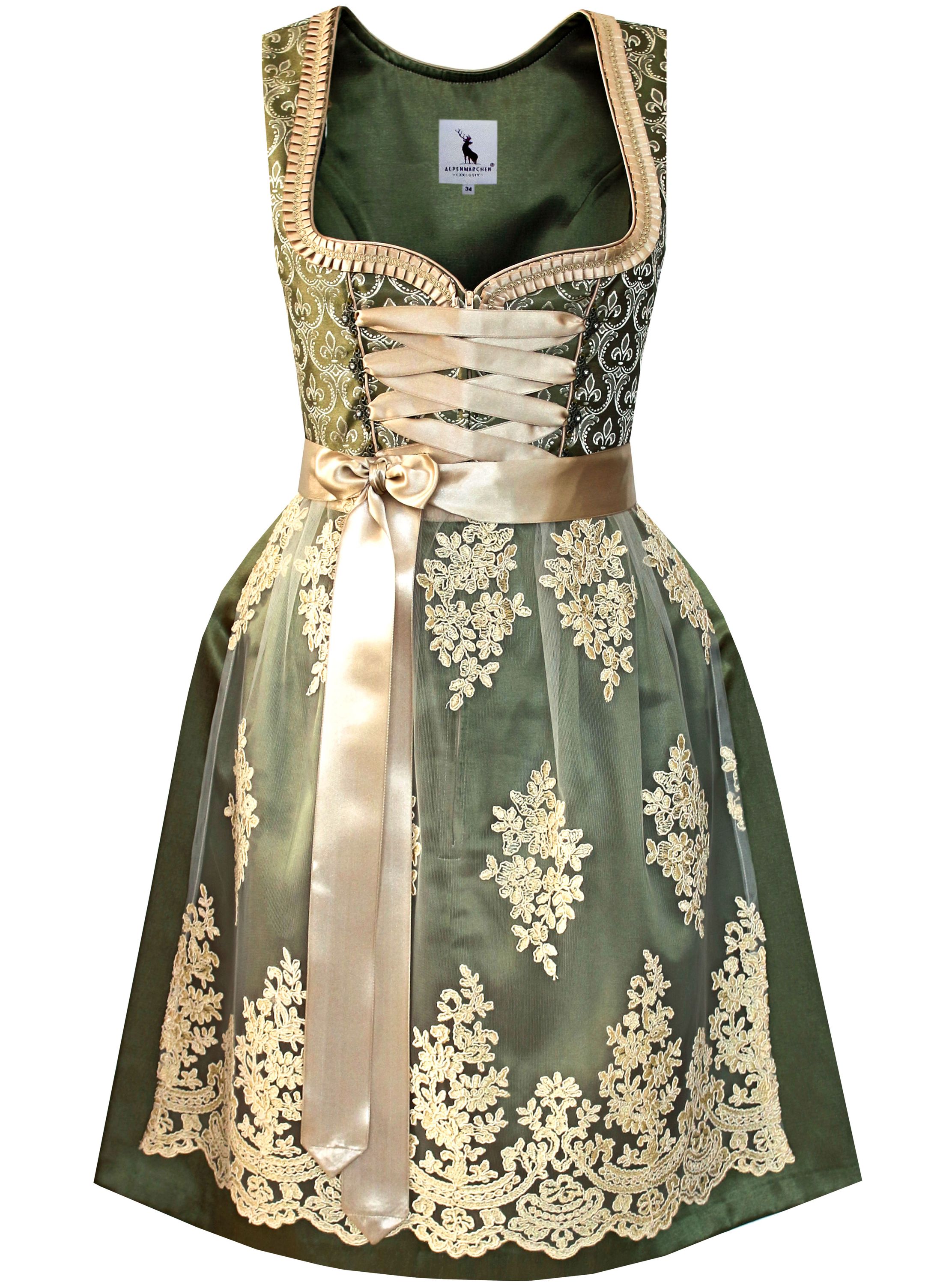 Dirndl Livia in Grün und Creme - ALM915