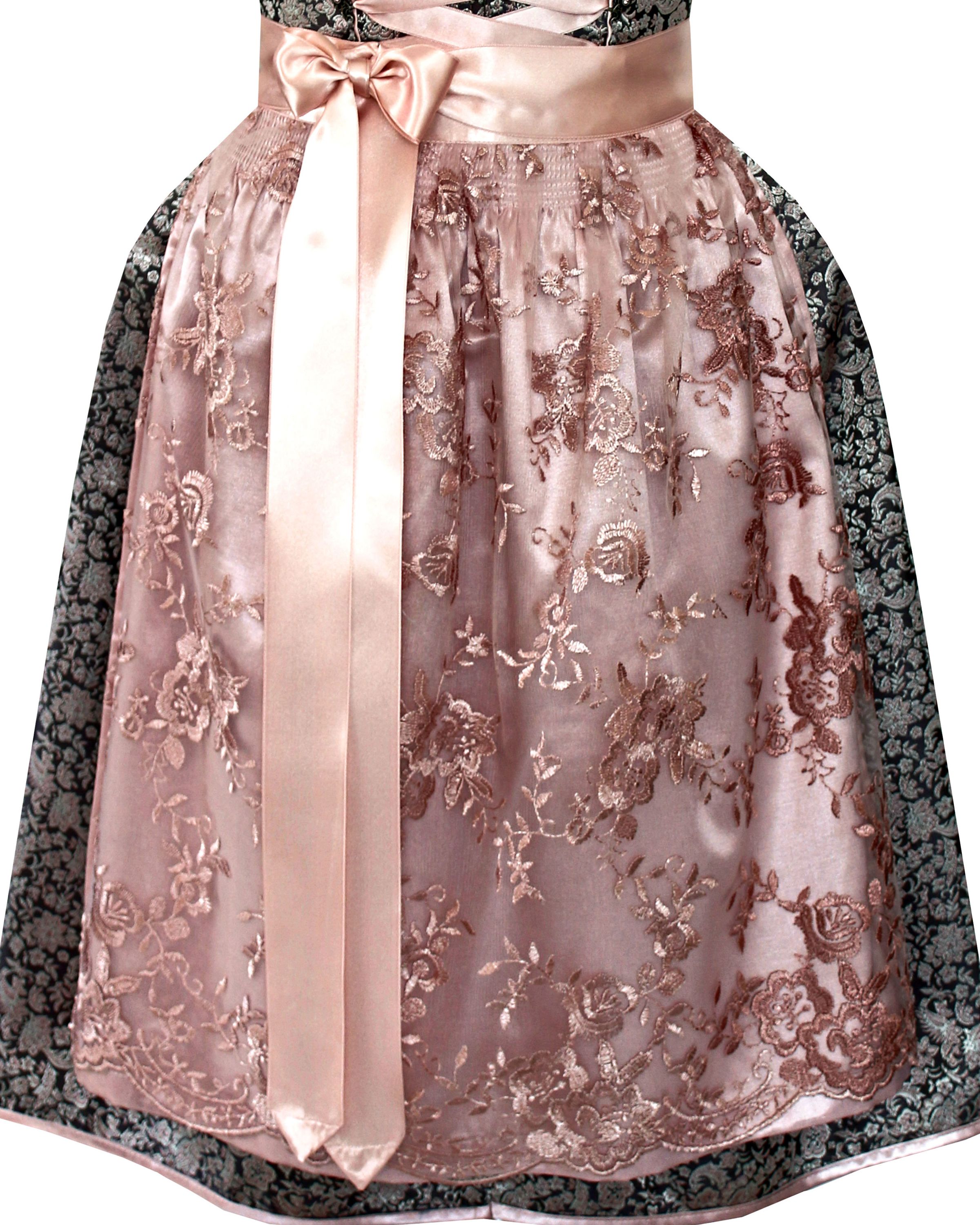 Dirndl Melina in Dunkelgrau und Rosa - ALM939