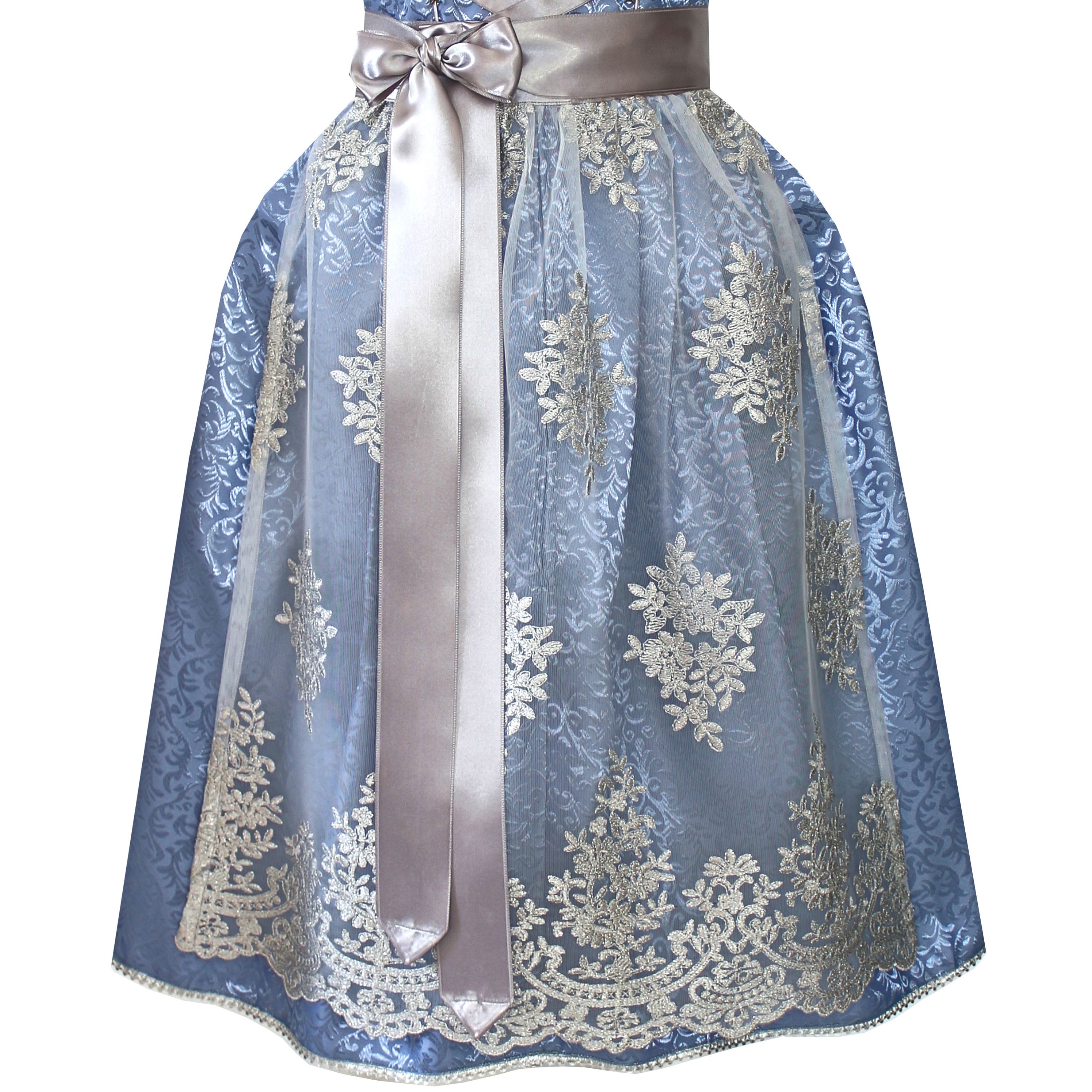 Dirndl Mirabelle in Hellblau und Silber - ALM941