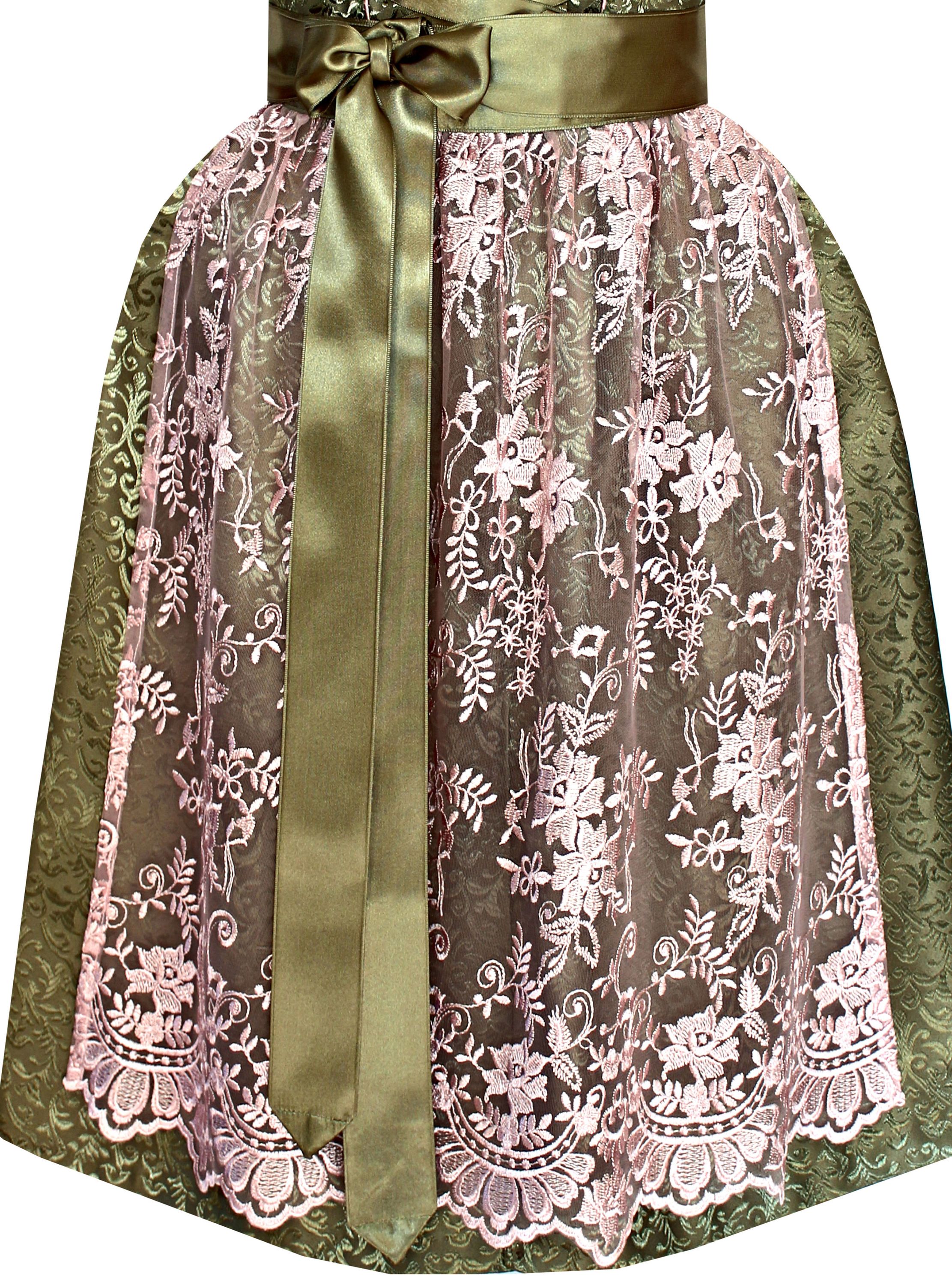 Dirndl Florentina in Grün und Rosa - ALM945