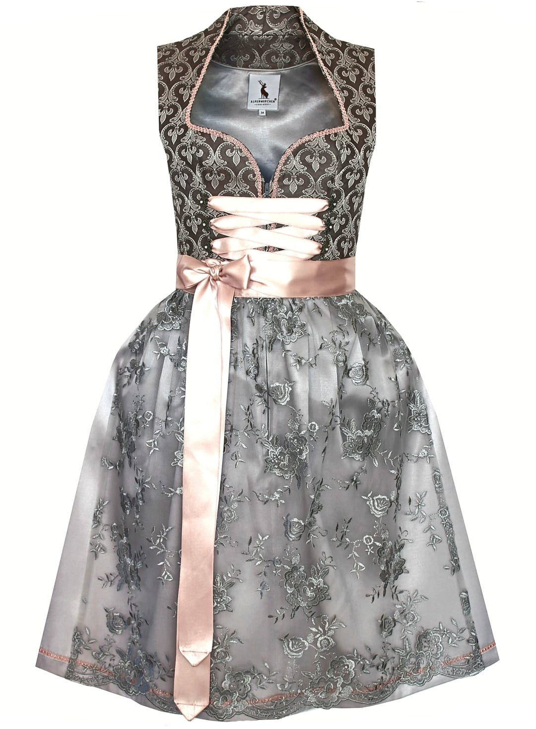 Dirndl Fiona in grau - ALM962