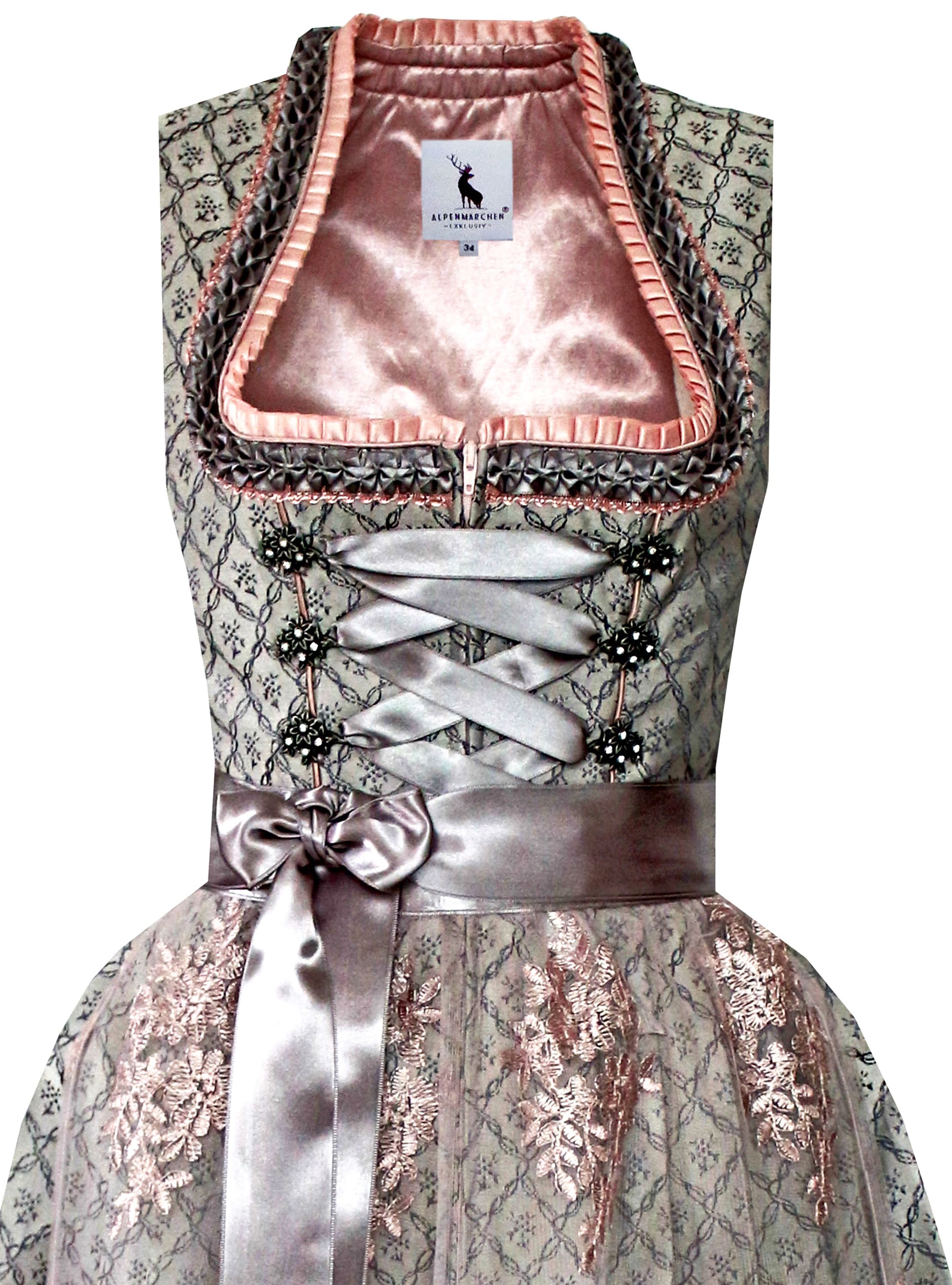 Dirndl Gerda in grau - ALM963