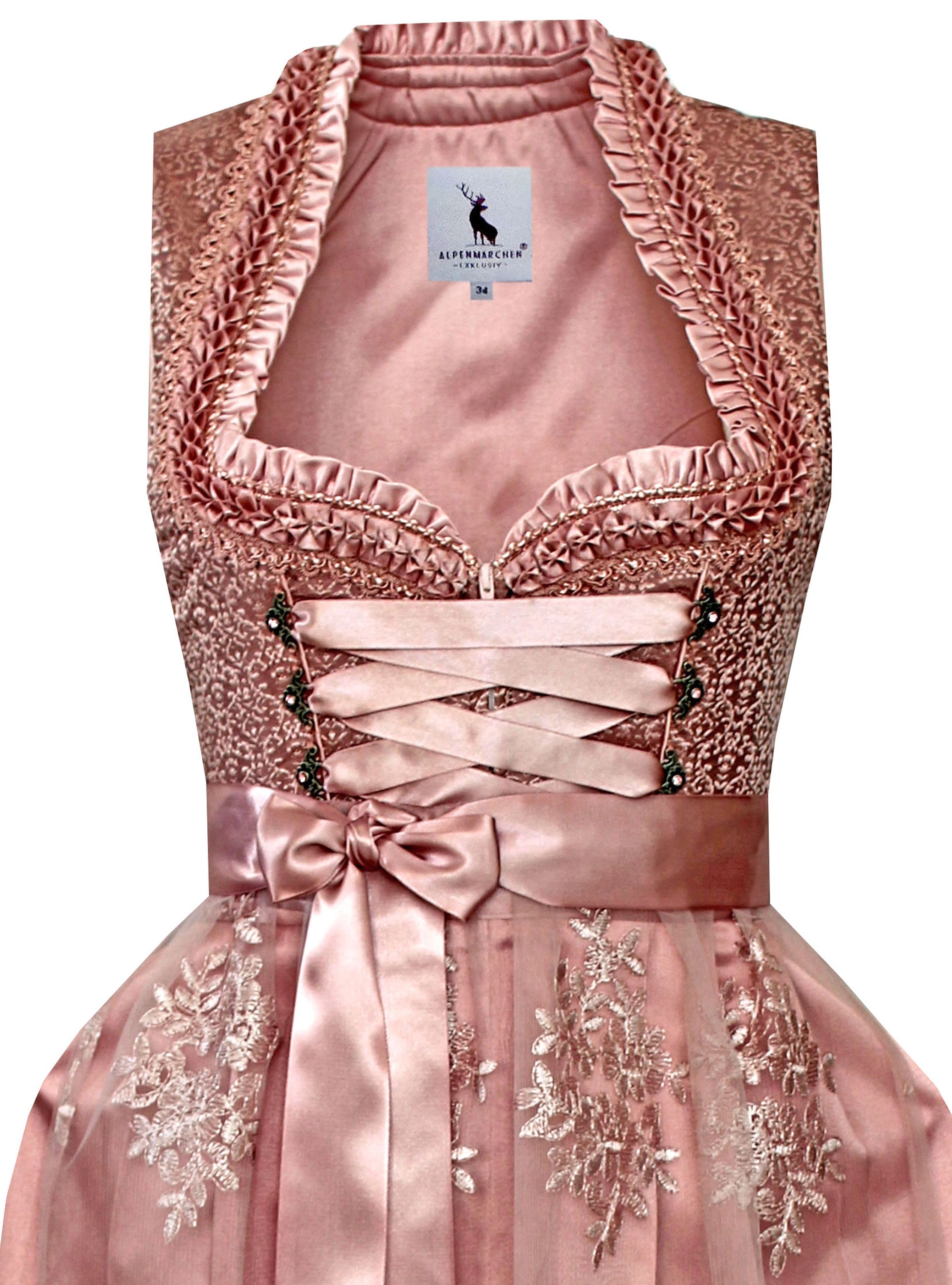 Langes Dirndl Sophia in rosa - ALM979