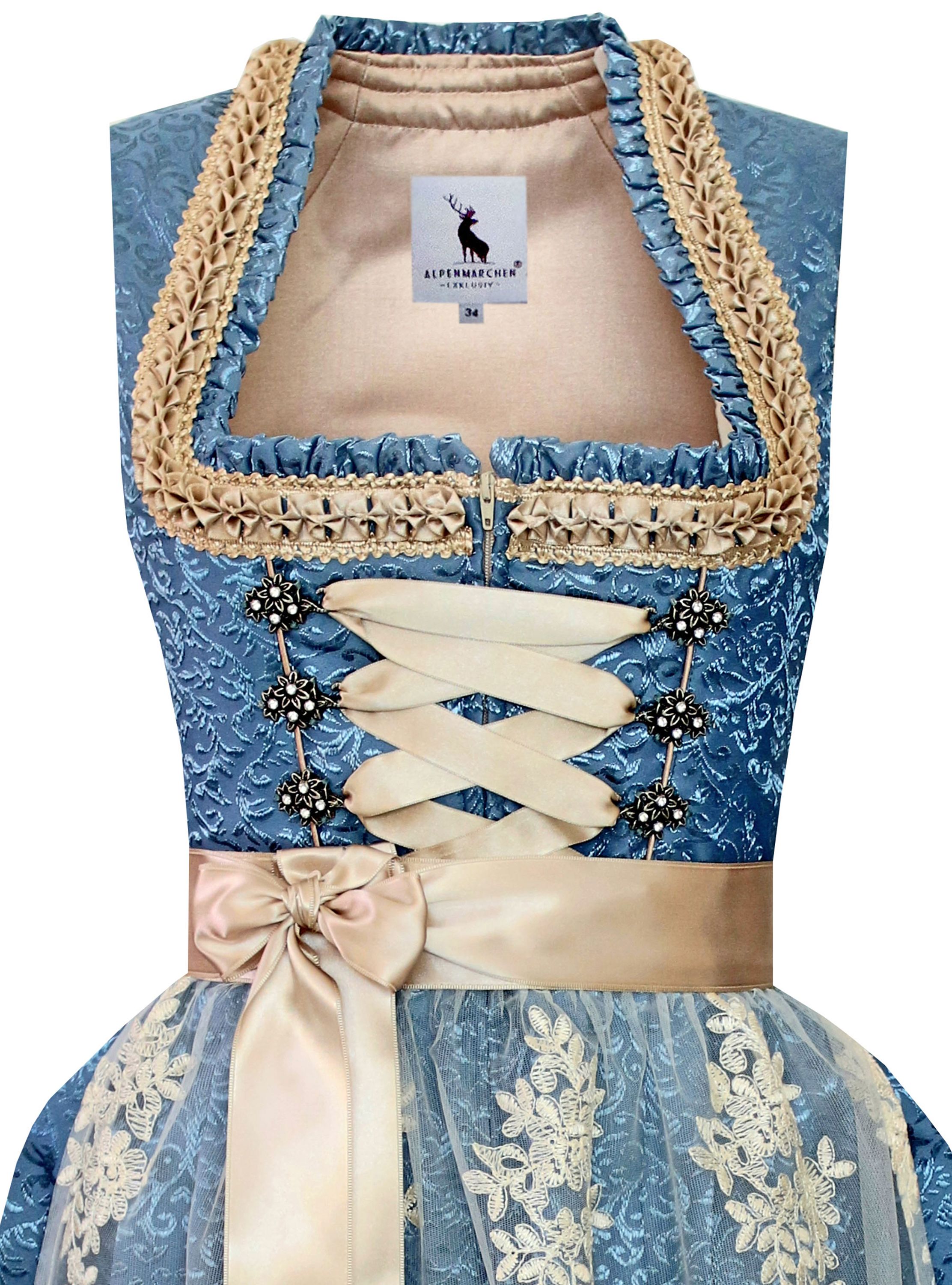 Dirndl Greta in blau - ALM992