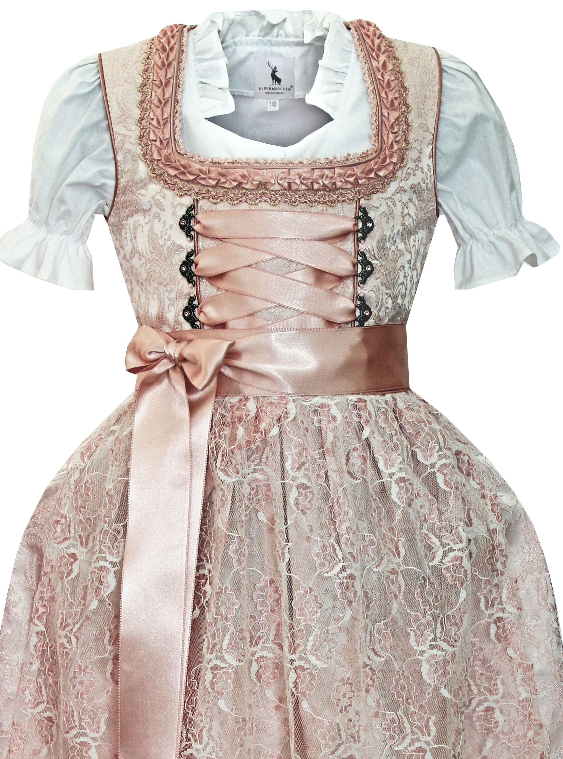 Alpenmärchen Kinderdirndl inkl. Schürze und Bluse - ALM-K801