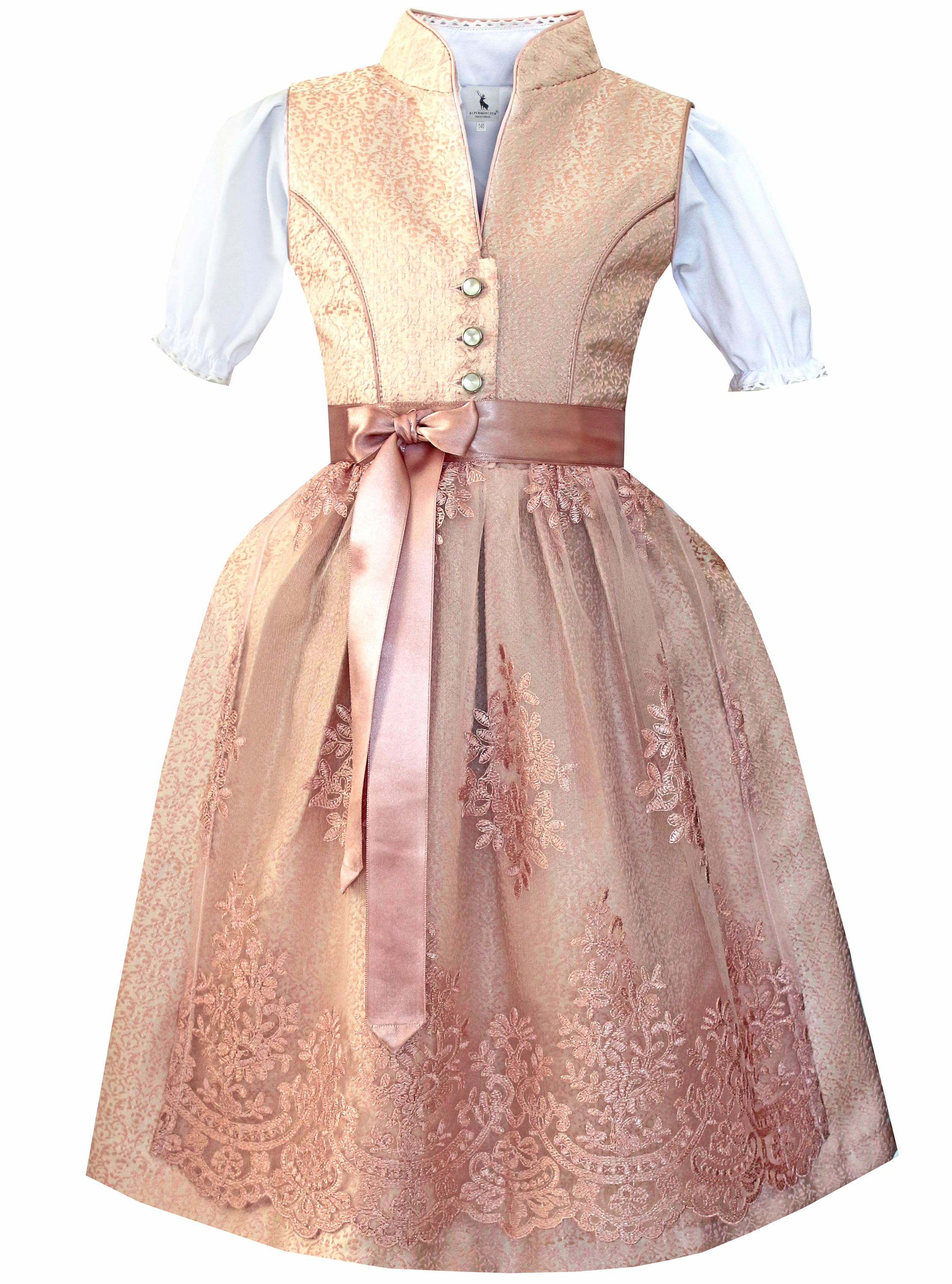 Kinderdirndl Hedi in Rosa - ALM-K957