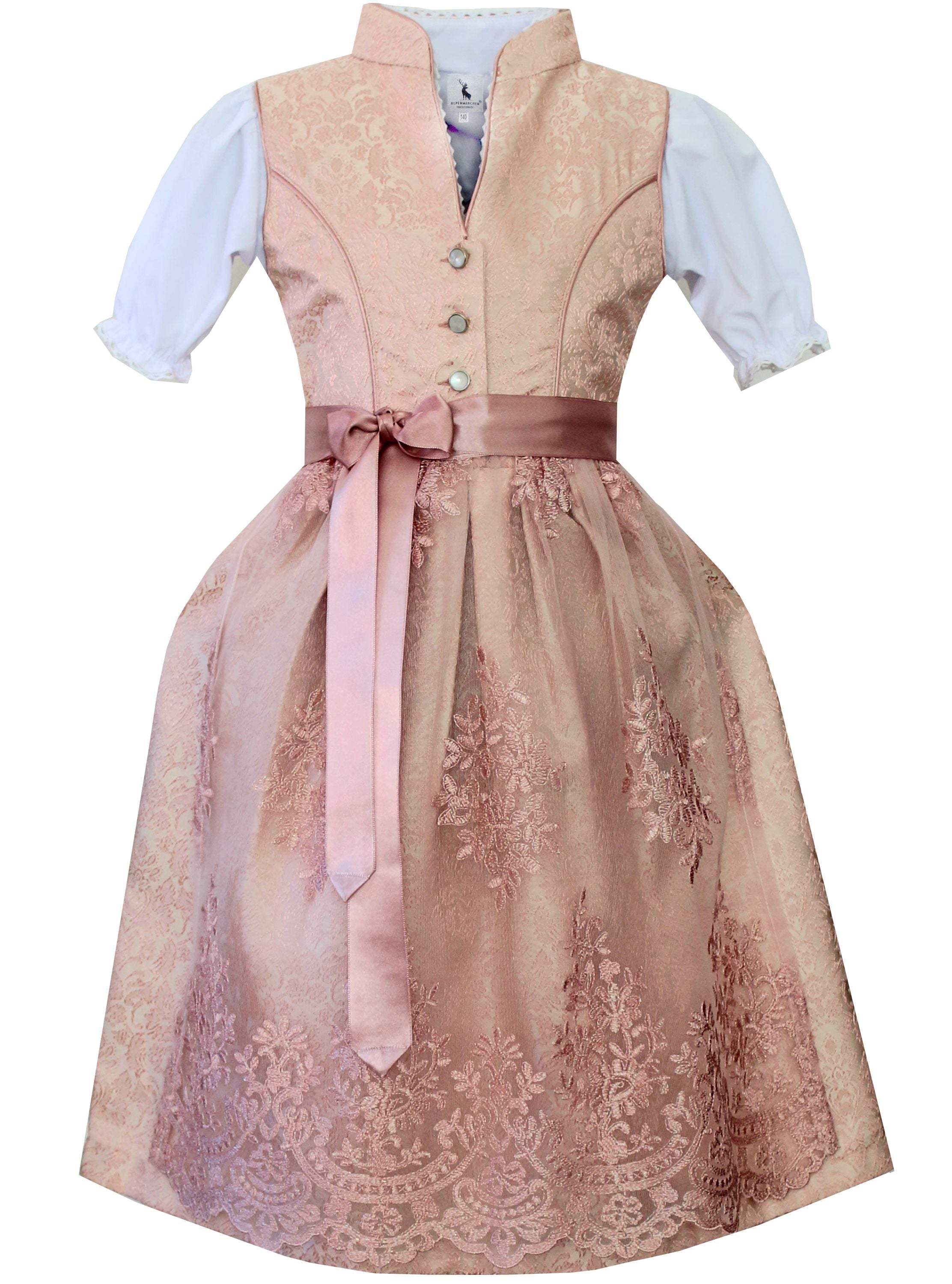 Kinderdirndl Emmi in Hellrosa - ALM-K958