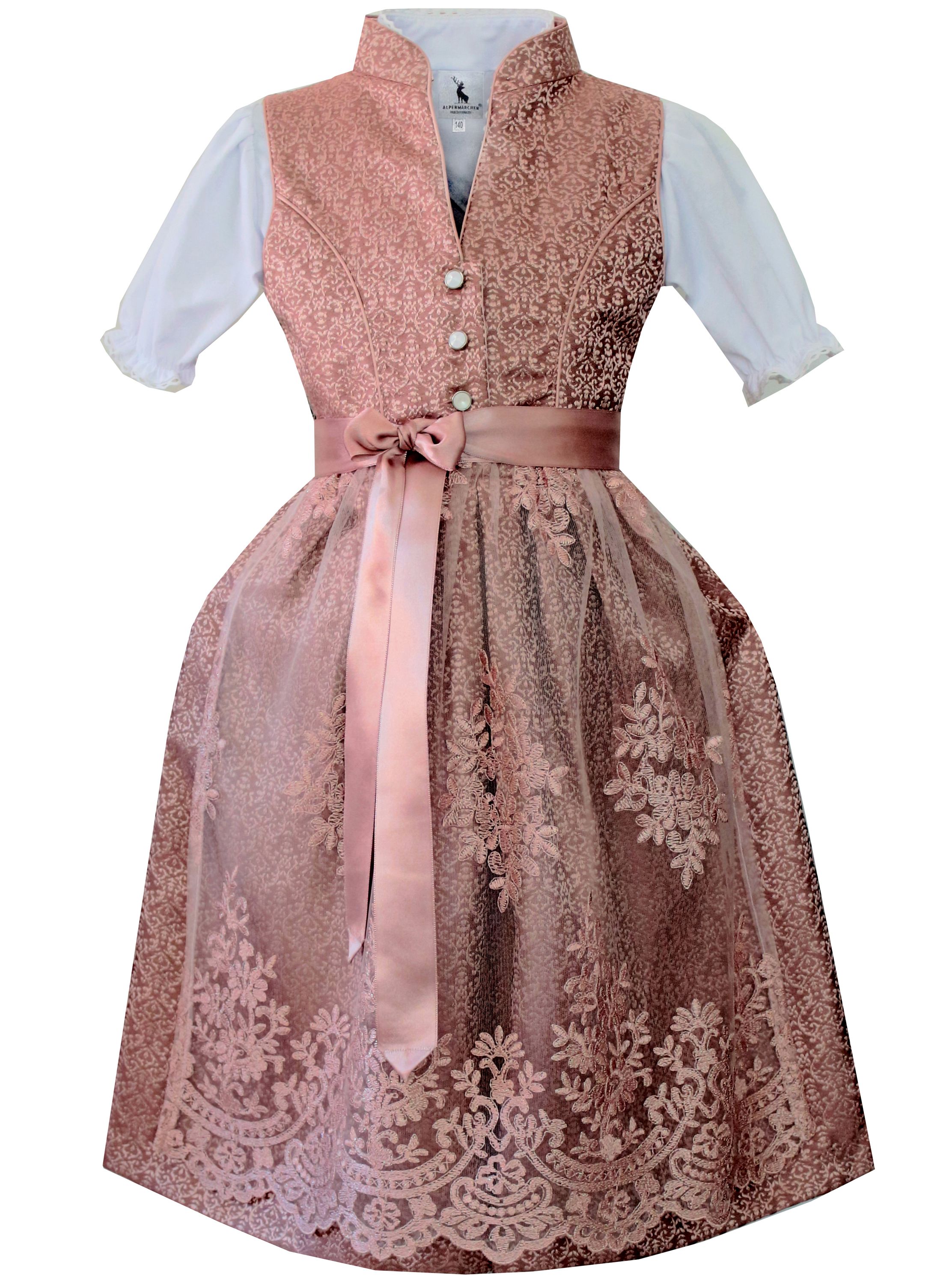 Kinderdirndl Nia in Rosa - ALM-K968