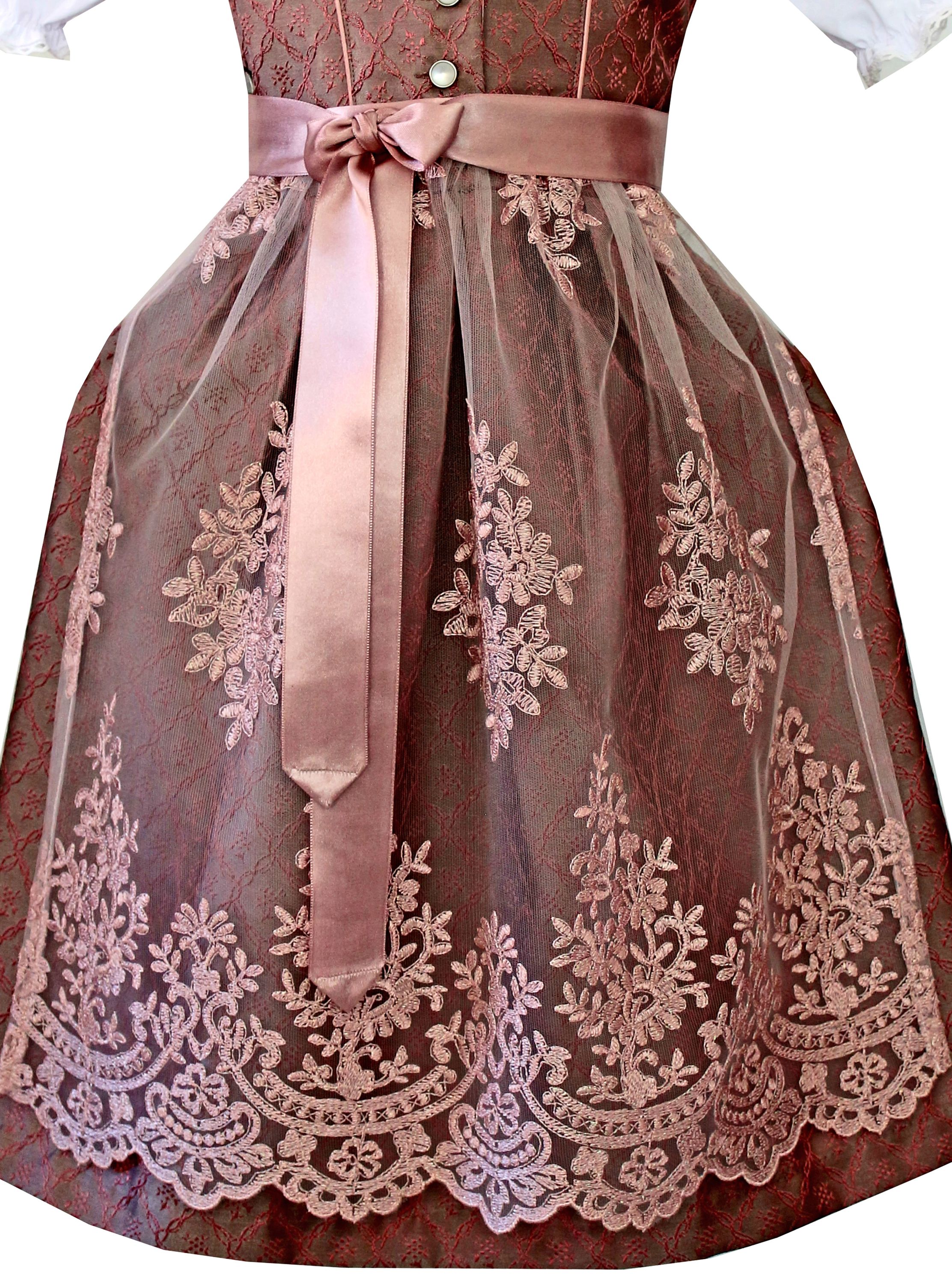 Kinderdirndl Nele in Dunkelrot - ALM-K969