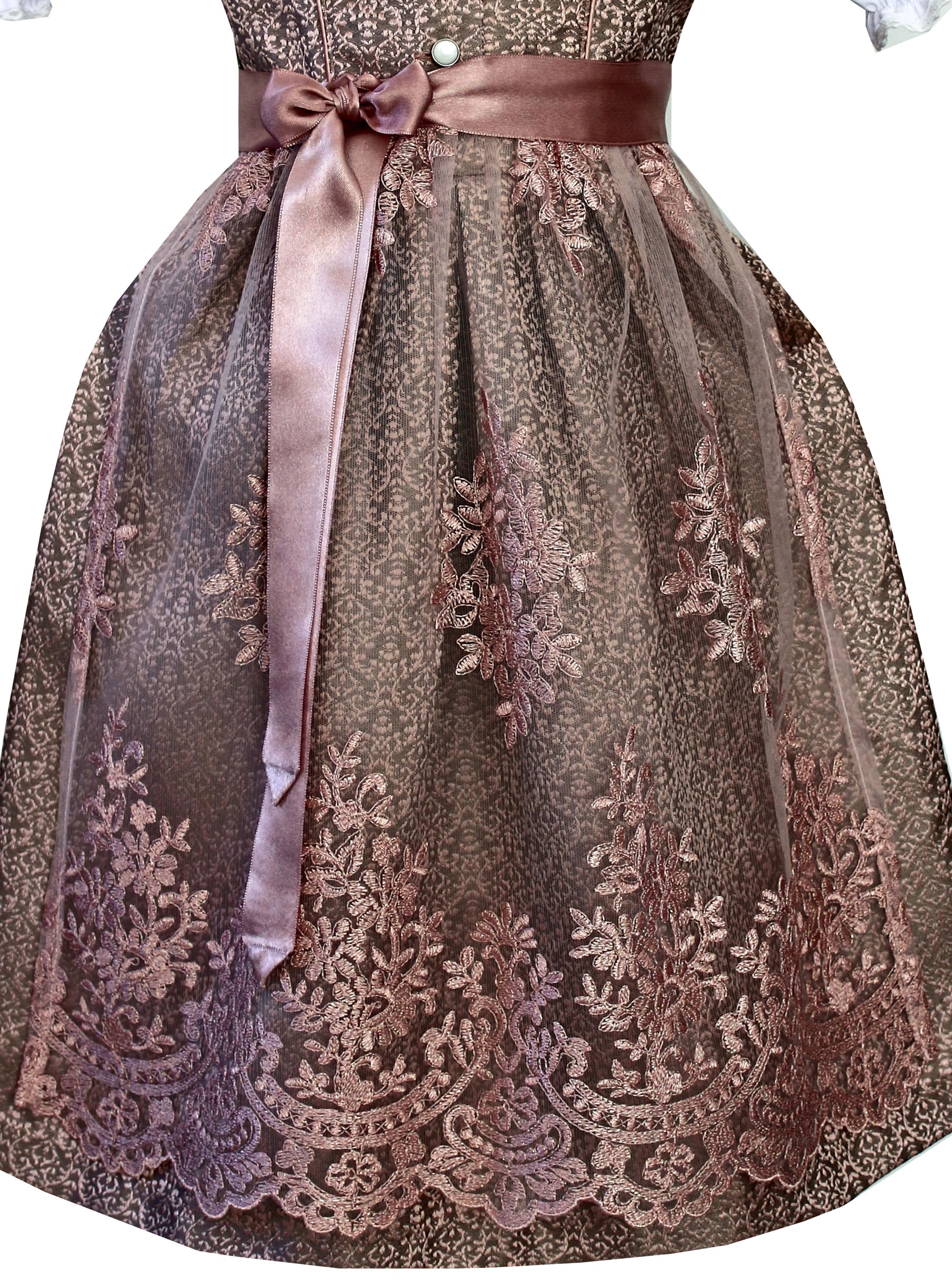 Kinderdirndl Nia in Braun - ALM-K976