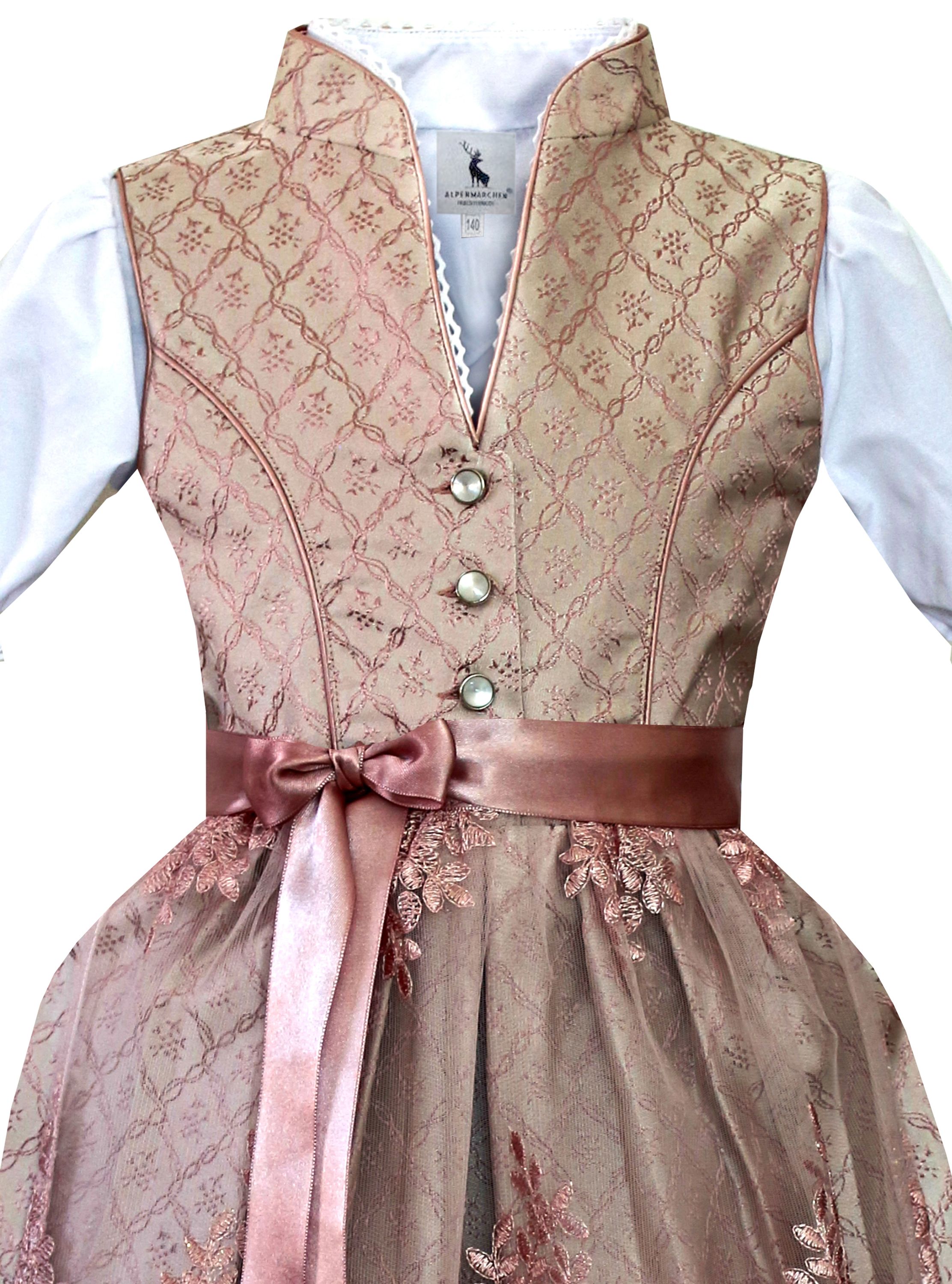 Alpenmärchen Kinderdirndl aus exklusiver Kollektion inkl.Schürze und Bluse - ALM-K979