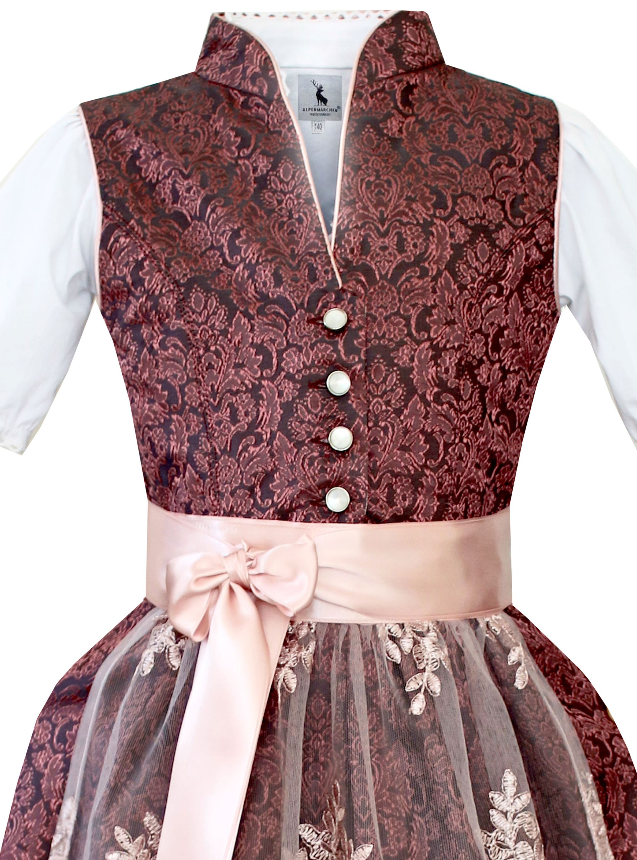 Kinderdirndl Lilliana in Rot - ALM-K950