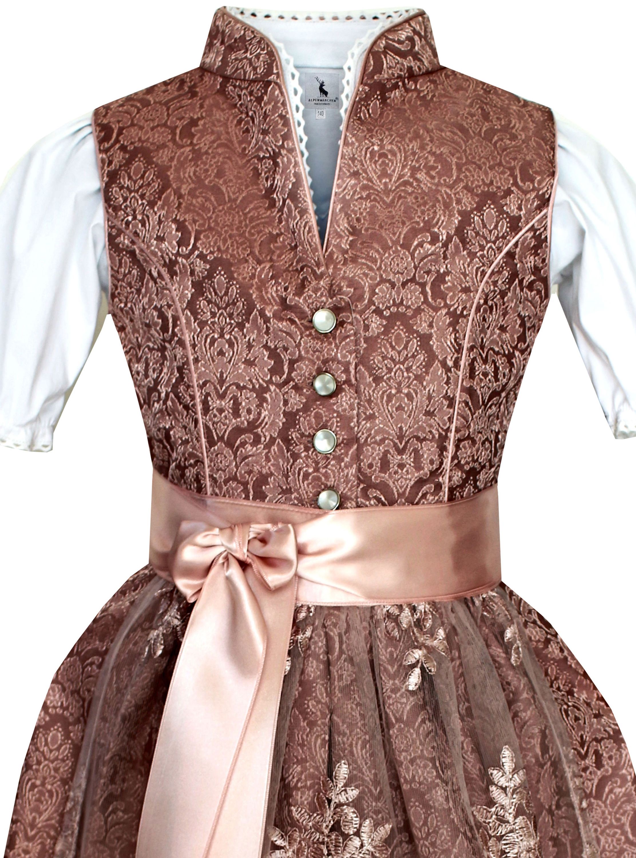 Alpenmärchen Kinderdirndl aus exklusiver Kollektion inkl. Schürze und Bluse - ALM-K951