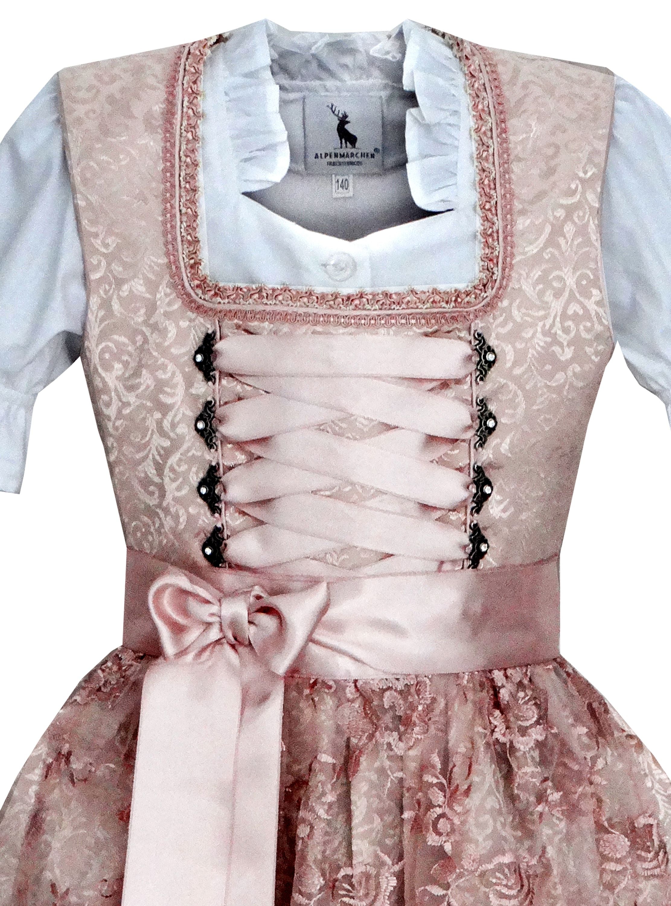 Kinderdirndl Fee in Hellrosa - ALM-K565