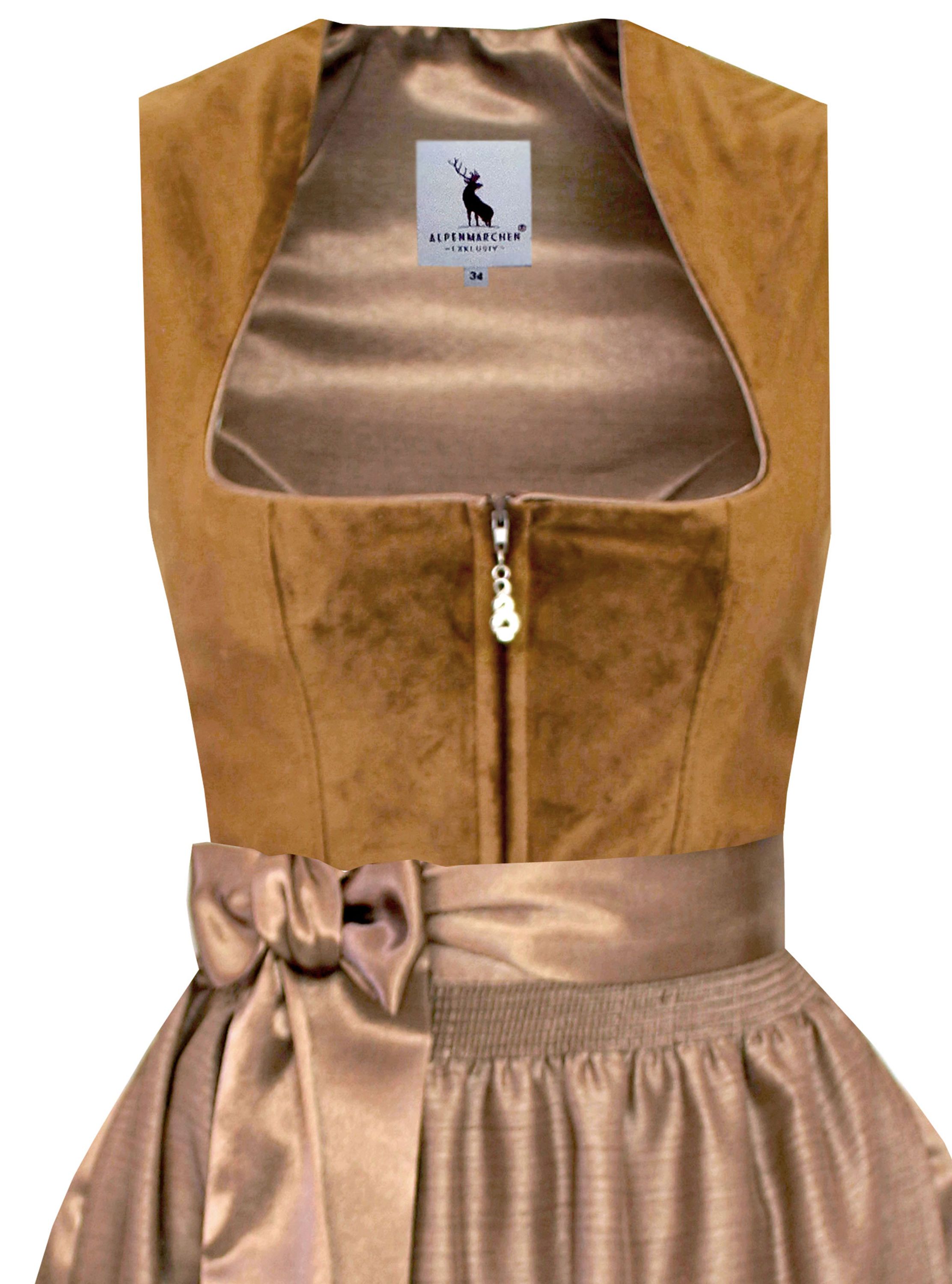 Dirndl Karolina in hellbraun - ALM1010