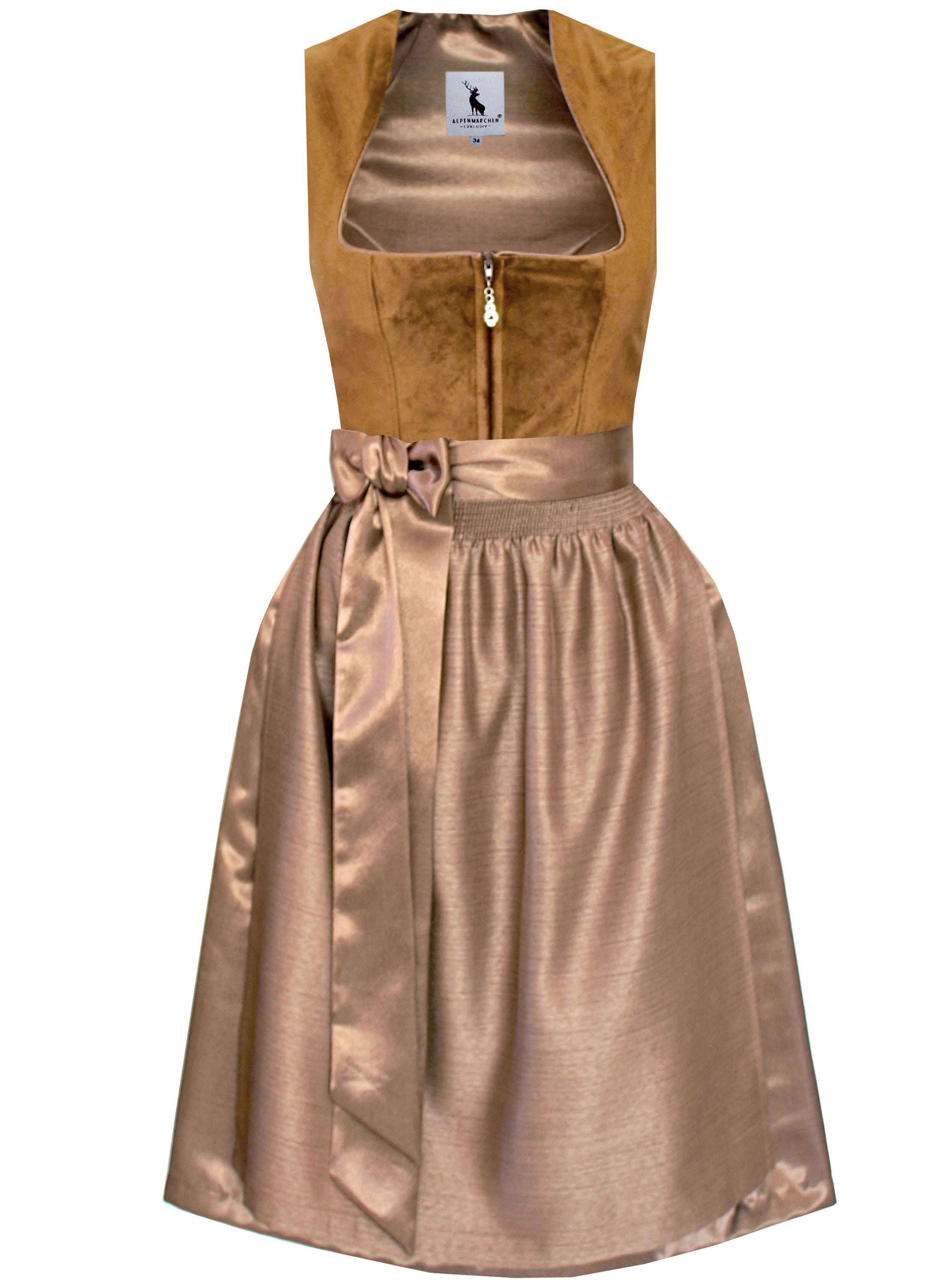 Dirndl Karolina in hellbraun - ALM1010