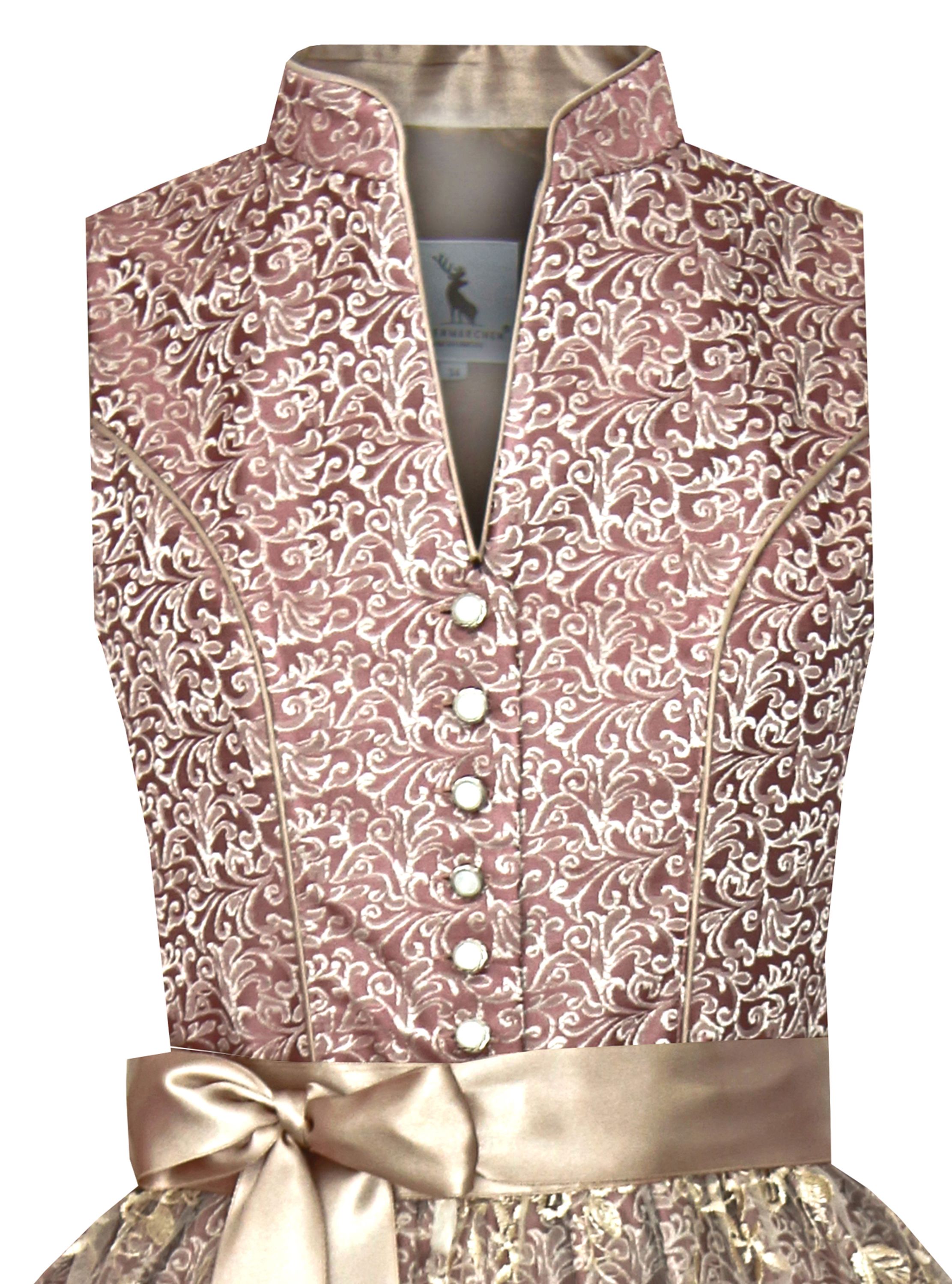 Dirndl Marie in altrosa und gold - ALM675PE