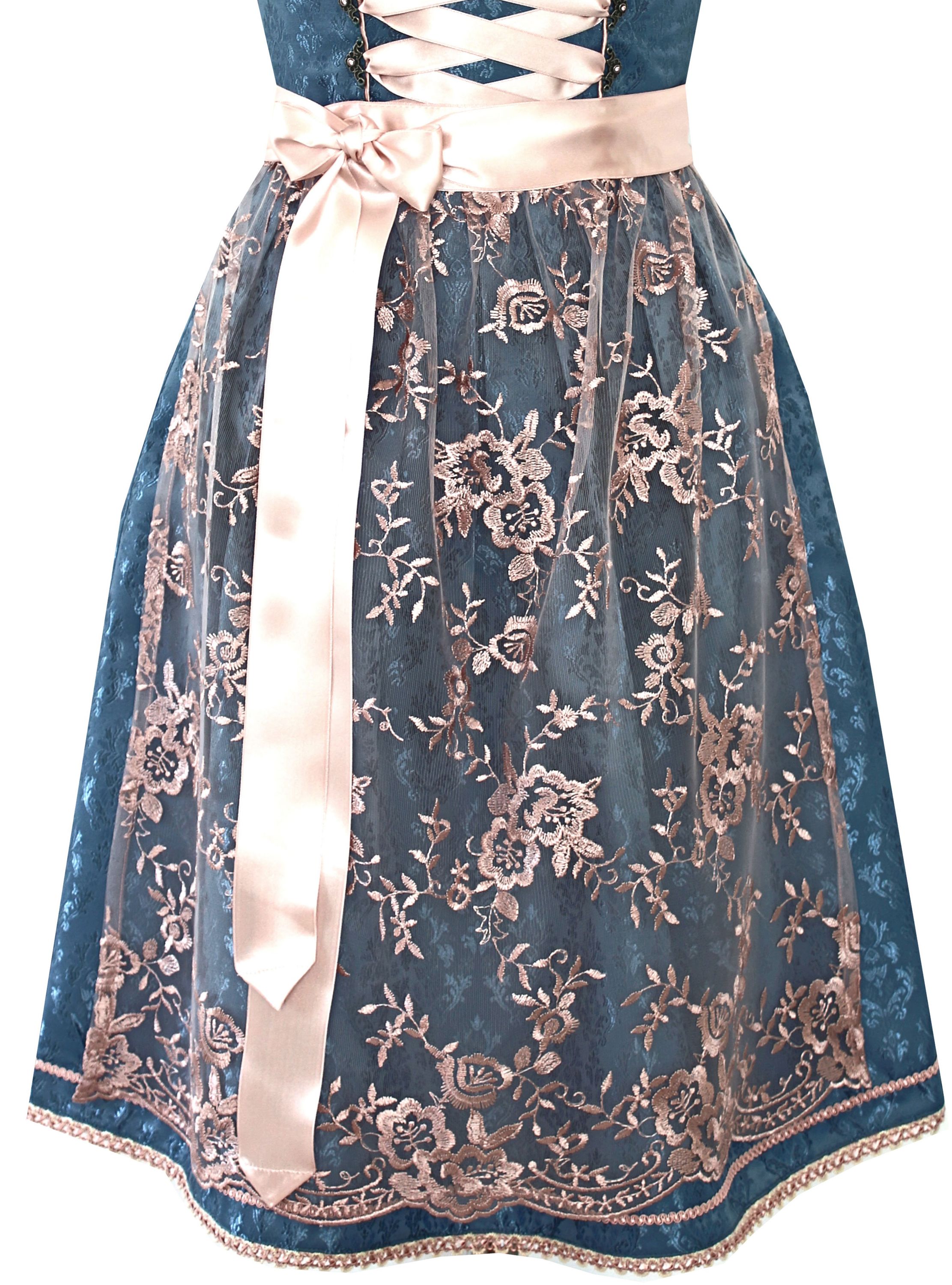 Dirndl Zoe in blau und rosa - ALM914