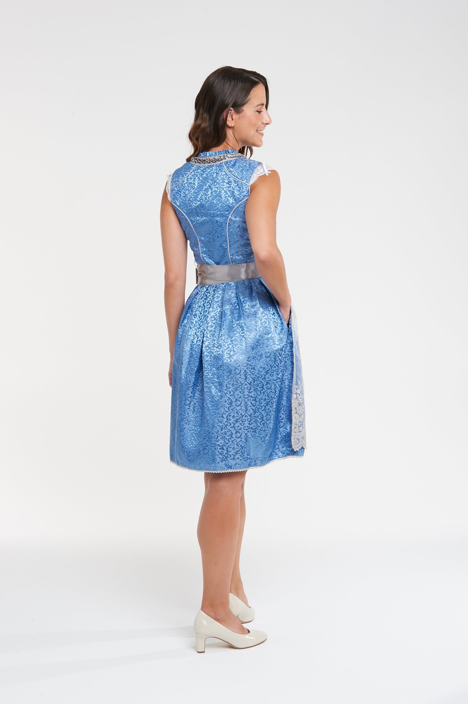Dirndl Stella in Blau und Silber - ALM960