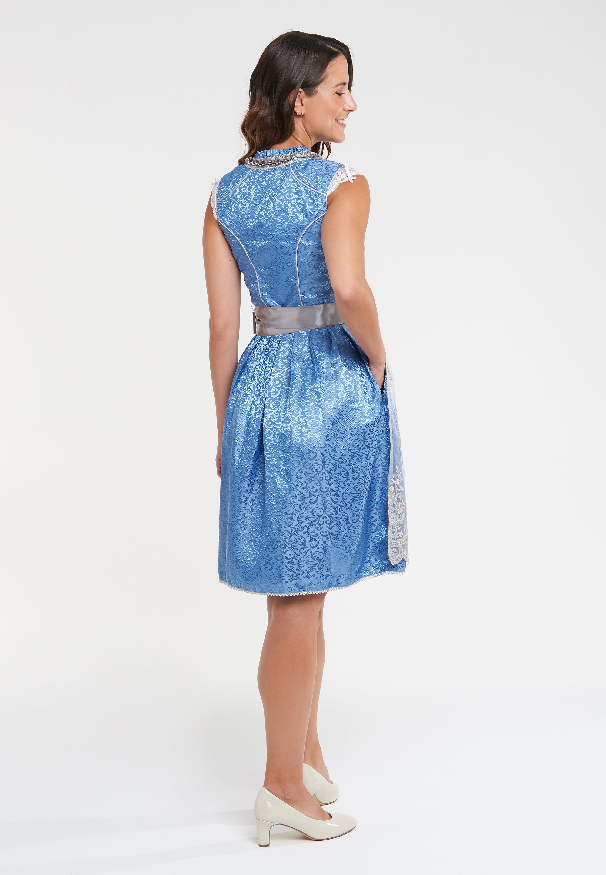 Dirndl Stella in Blau und Silber - ALM960