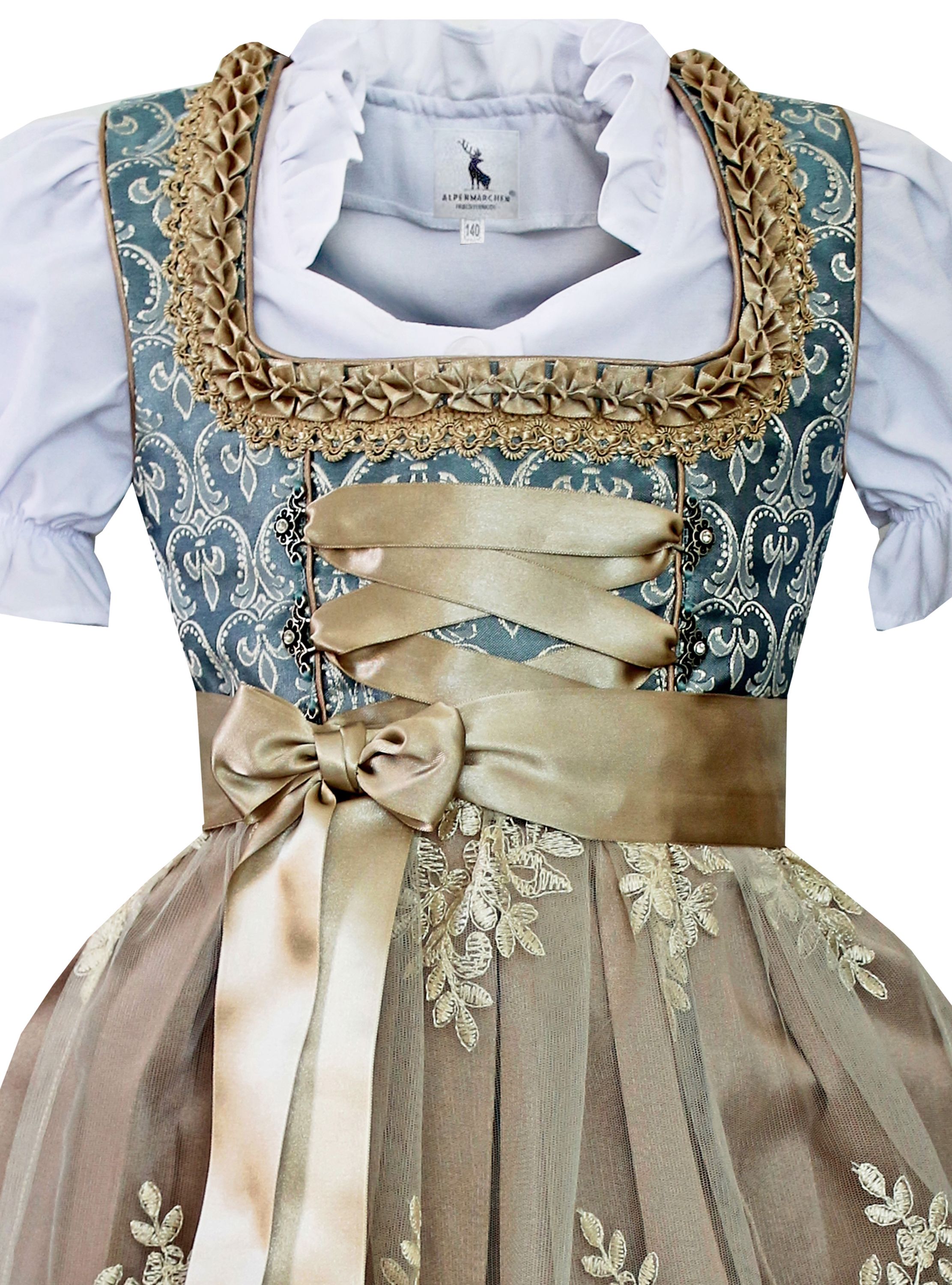 Kinderdirndl Aimée in Hellblau - ALM-K556