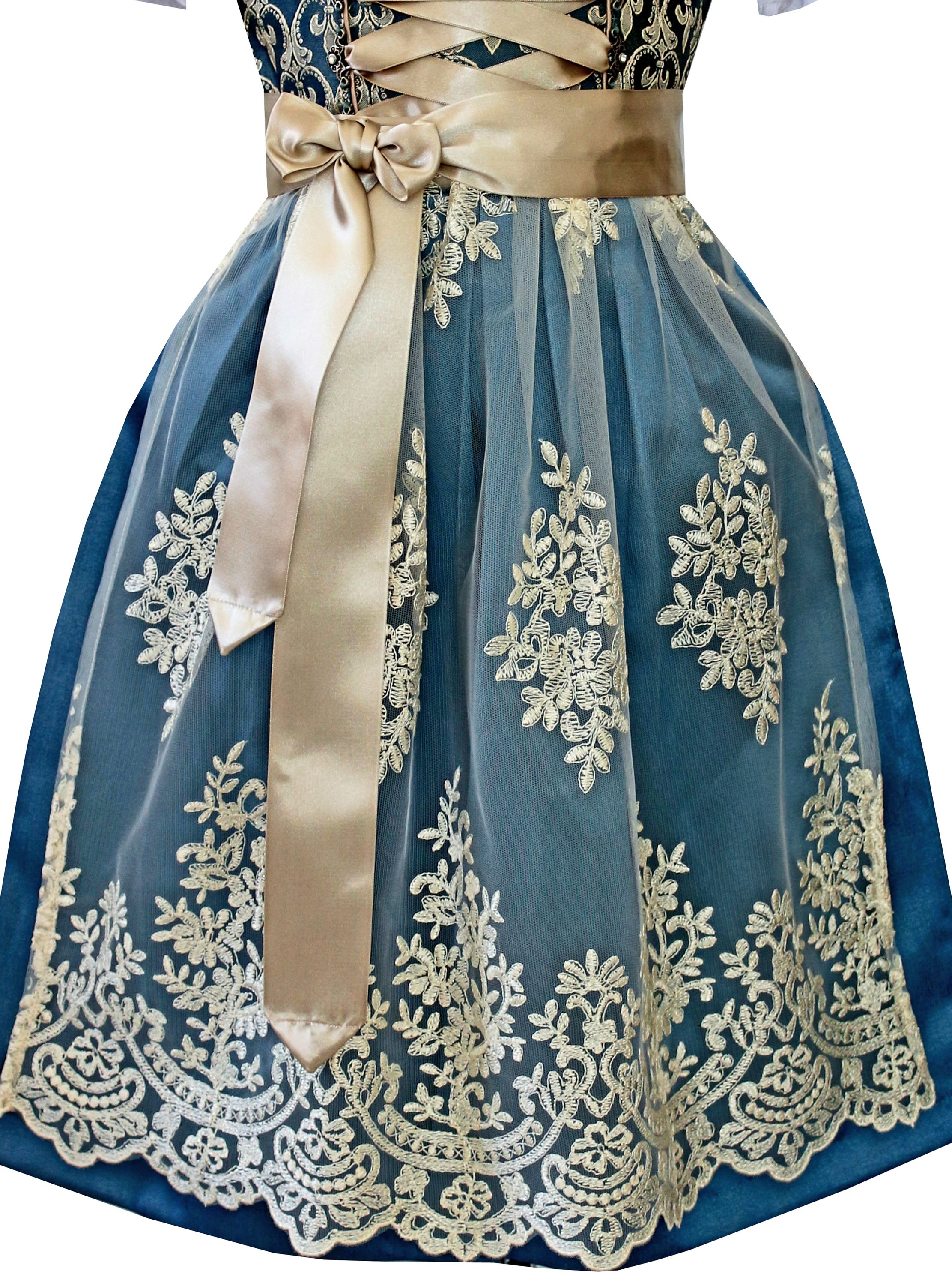 Kinderdirndl Johanna in Blau - ALM-K910