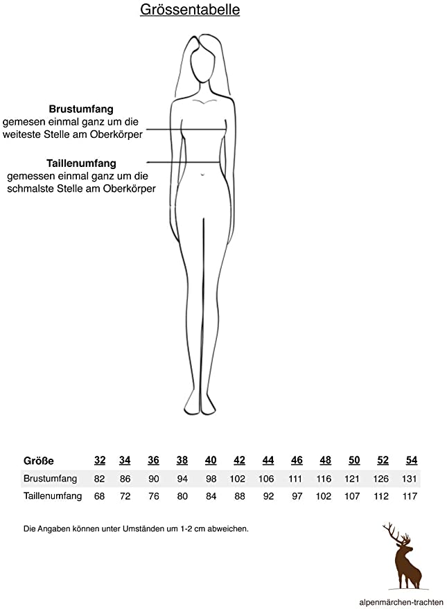 Midi Dirndl aus Exklusiver Kollektion inkl. Spitzenschürze Gr.32-50 - ALM790