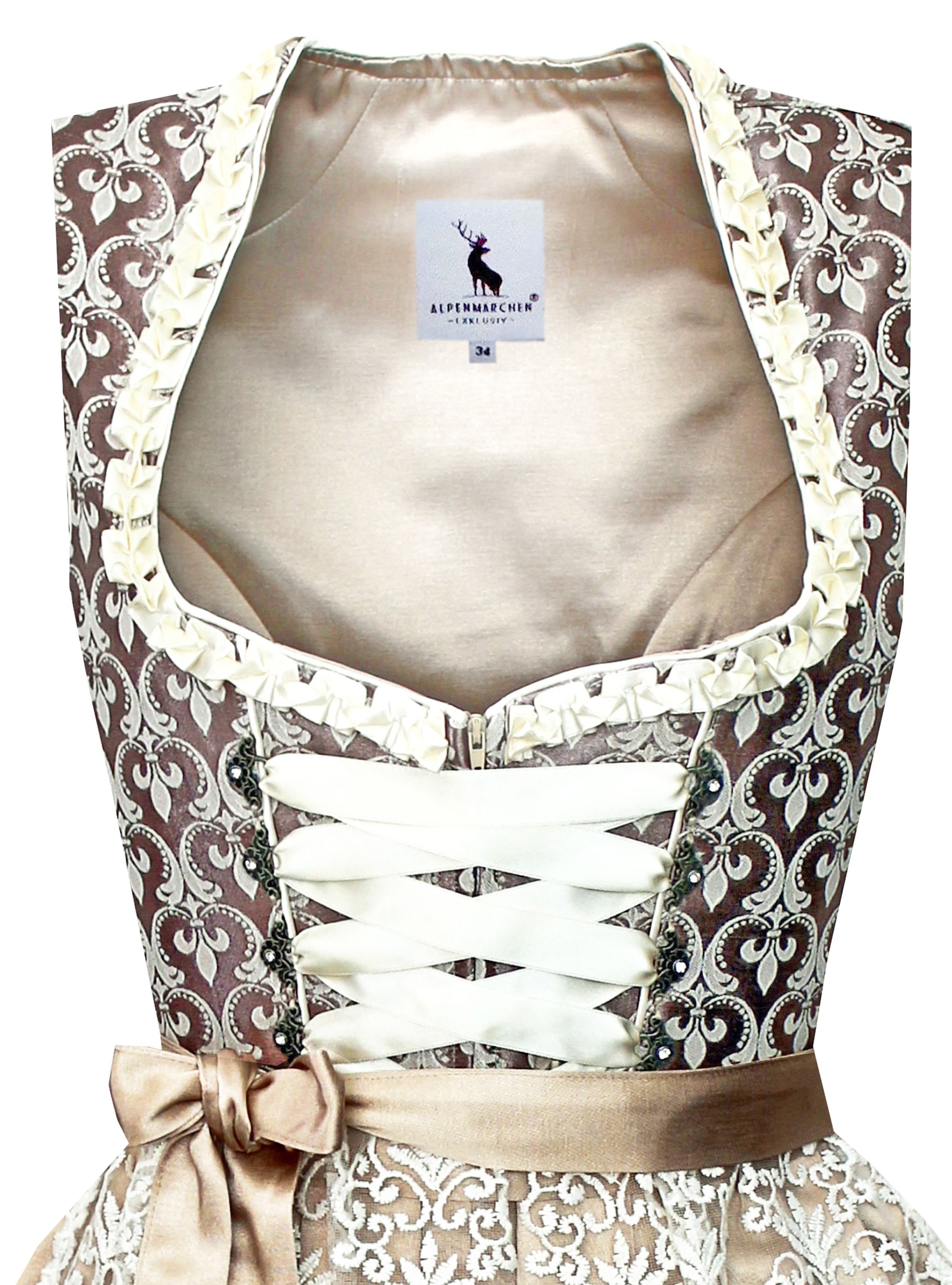 Dirndl Jolie in braun und creme - ALM374