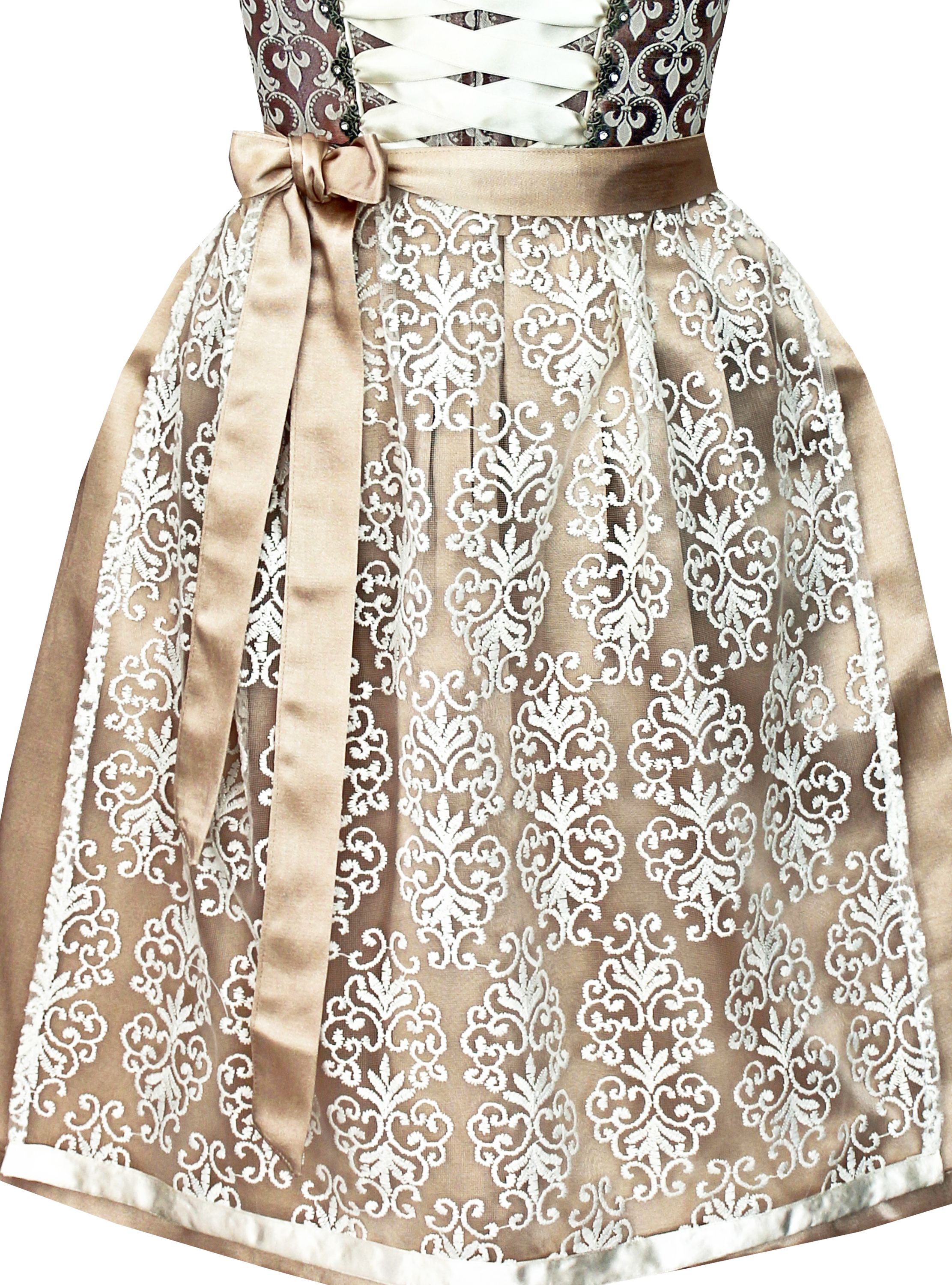 Dirndl Jolie in braun und creme - ALM374