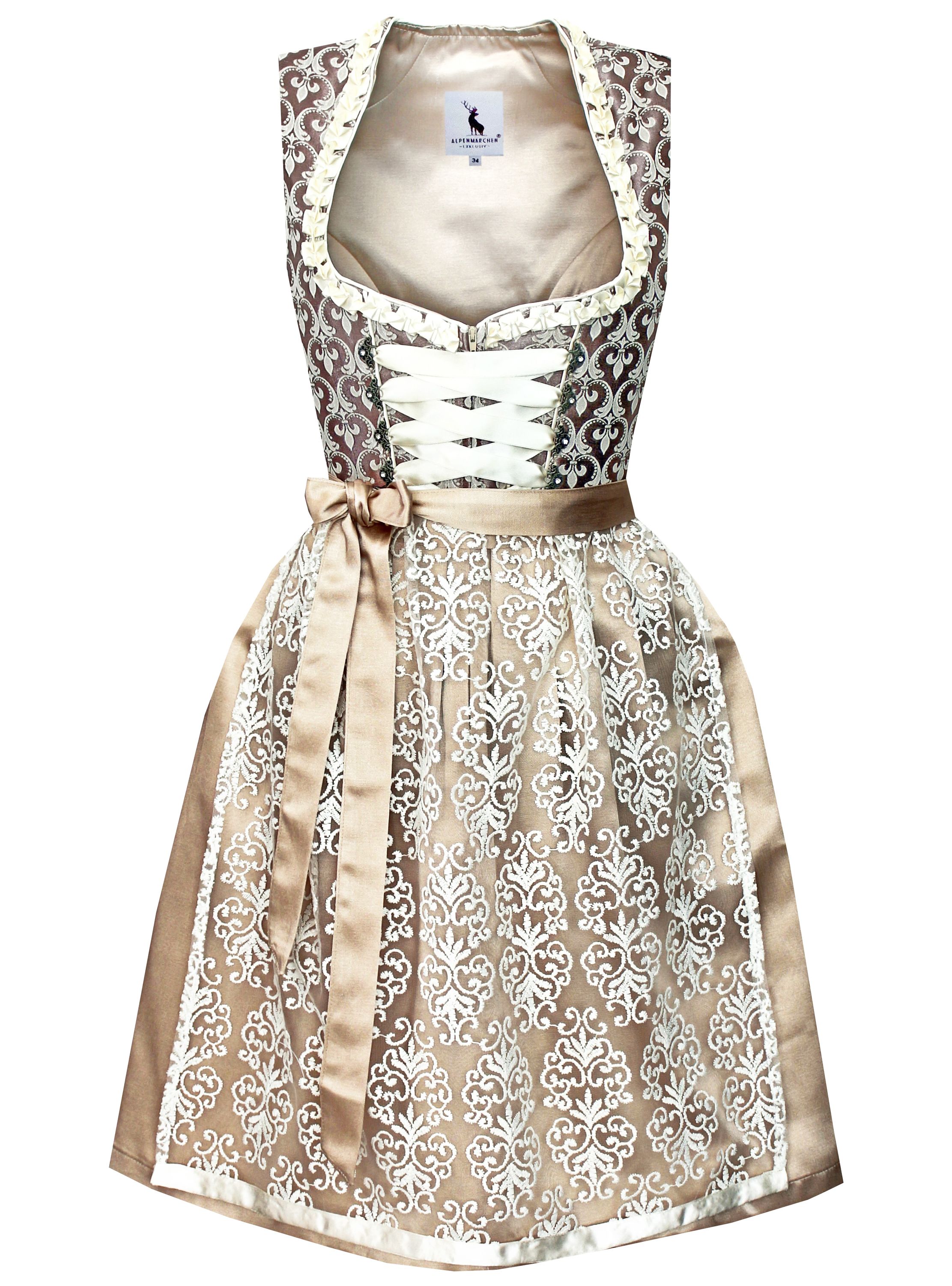 Dirndl Jolie in braun und creme - ALM374