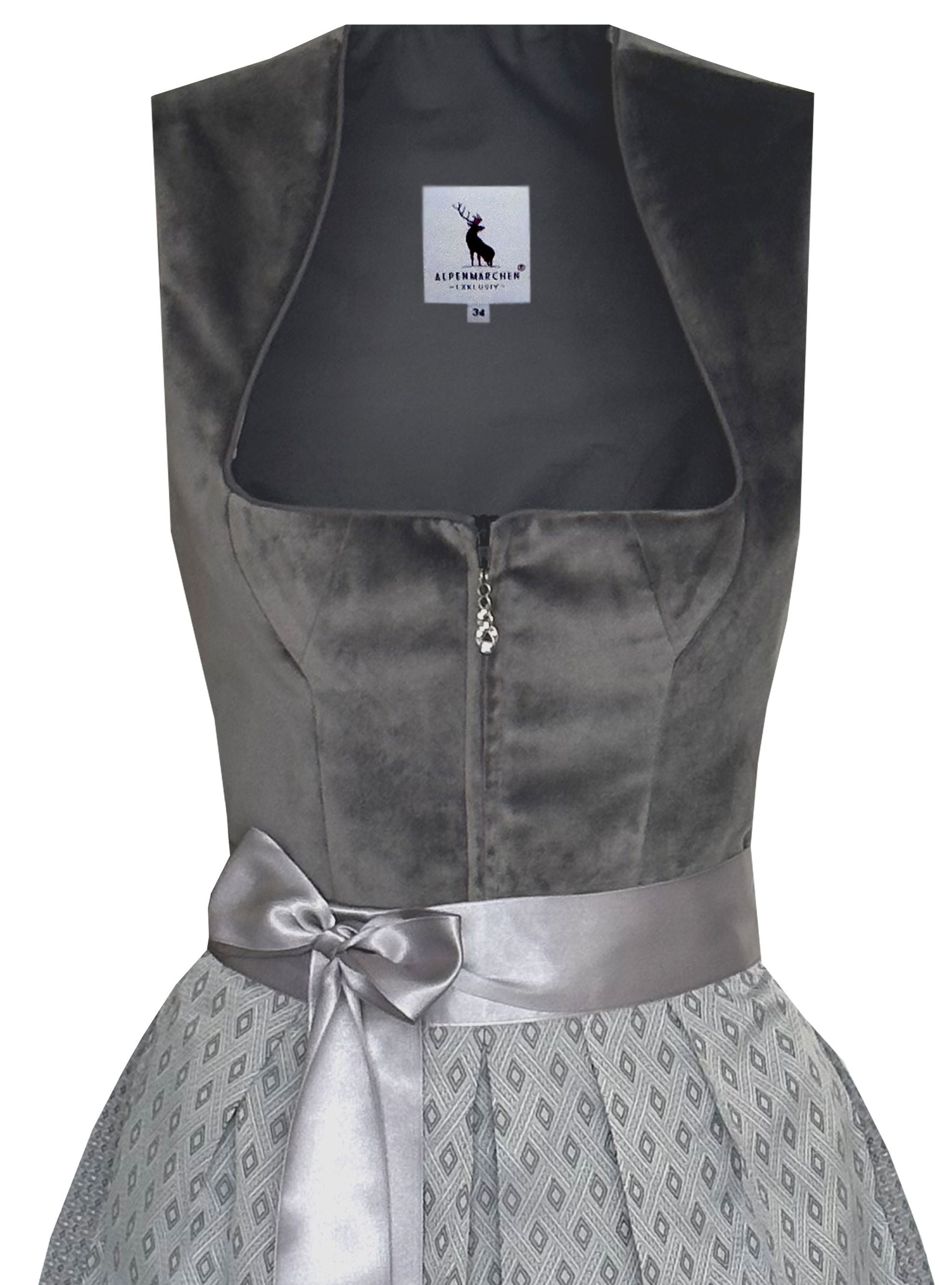 Dirndl Adriana in grau - ALM1017
